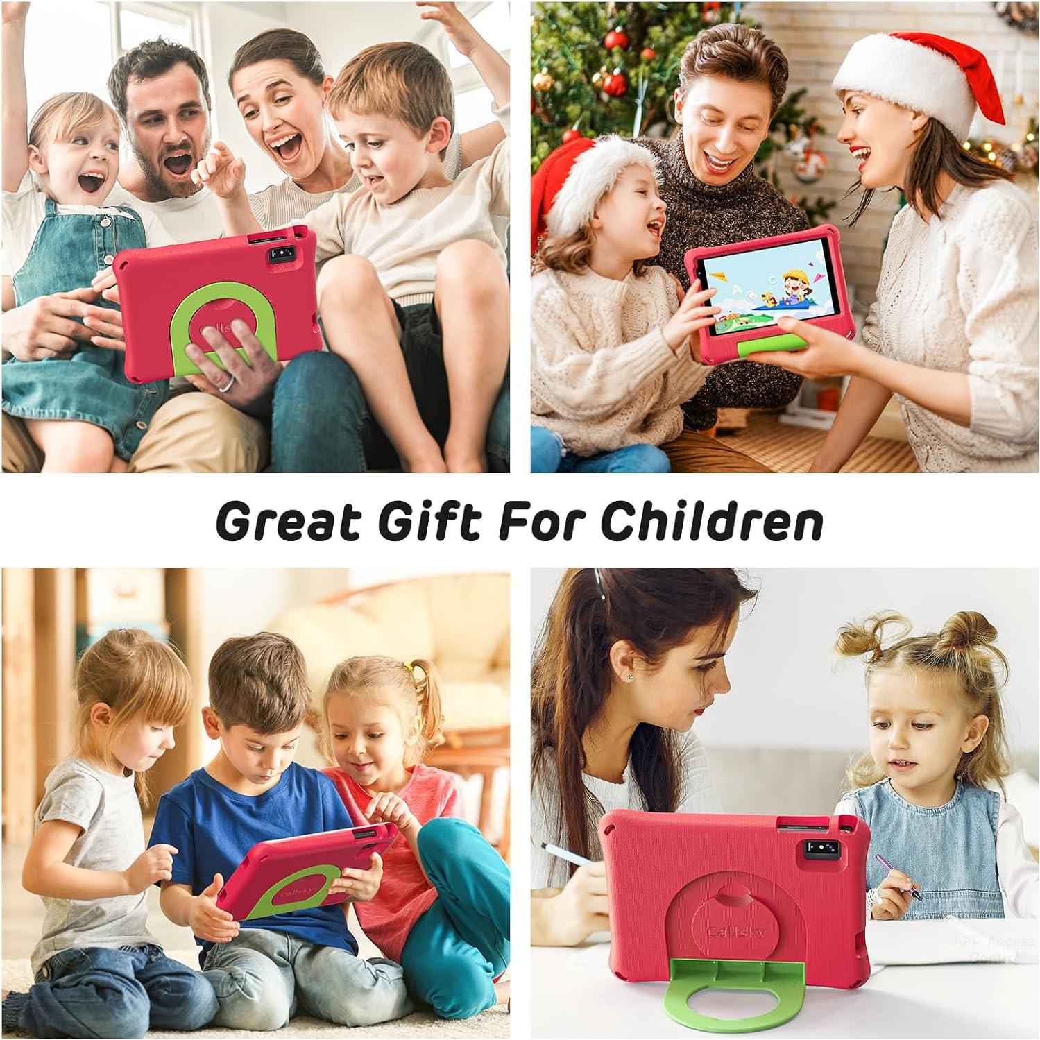 Tableta para Niños CALLSKY-NOTE 8" Android 14 64GB Rojo