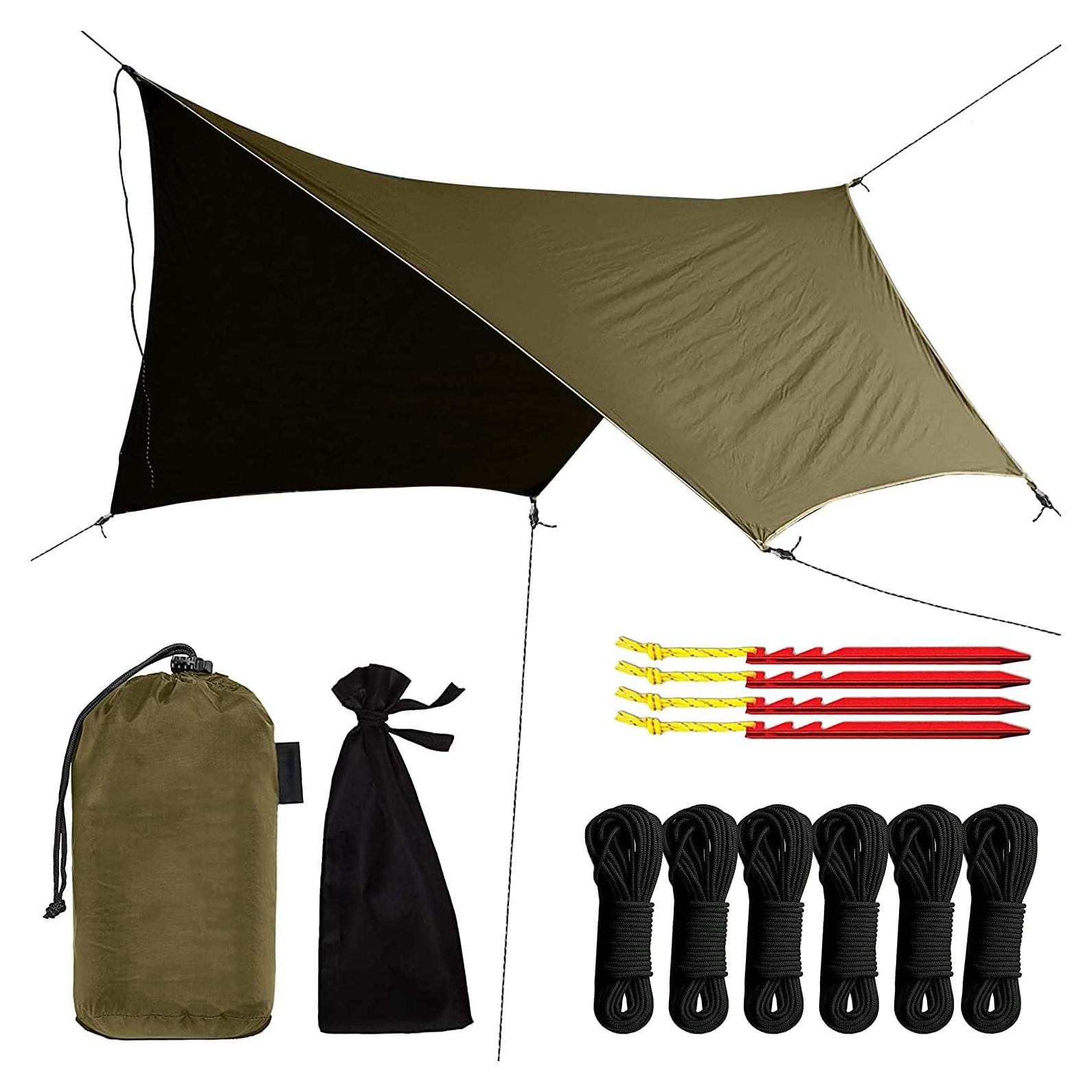 Toldo Impermeable The Finix 3.66x2.74m Verde Ejercito Camping