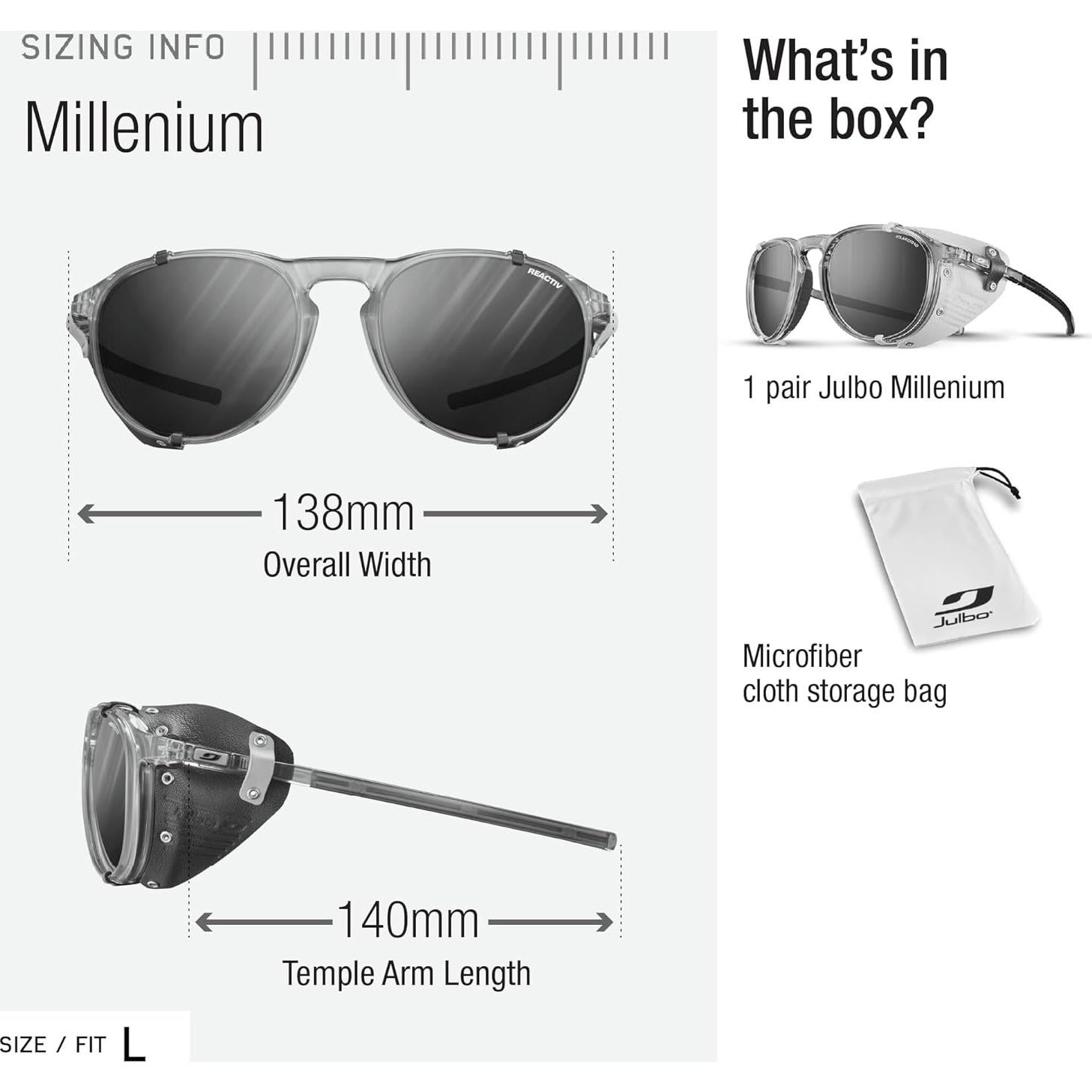 Gafas de sol Julbo Millennium fotocromáticas con protectores