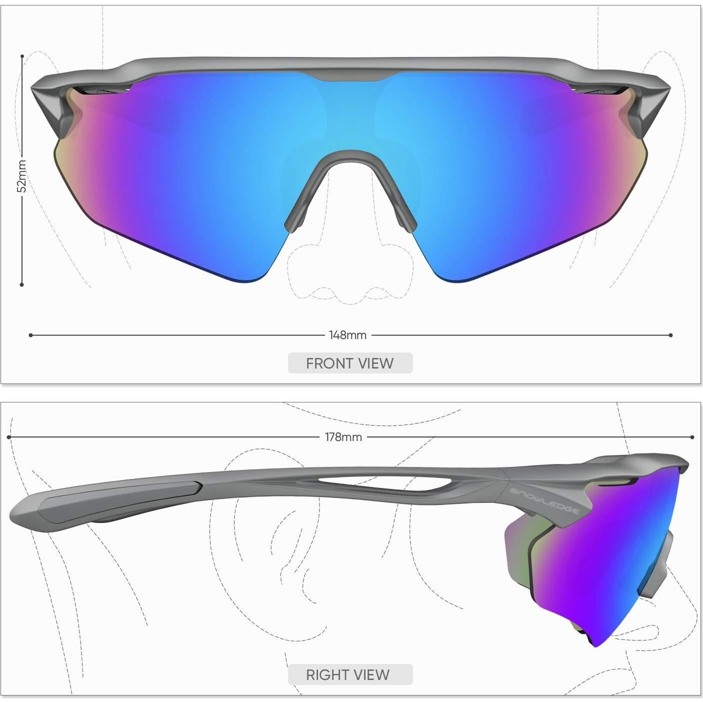 Gafas de Ciclismo HUBO Sports HB502L Polarizadas UV400