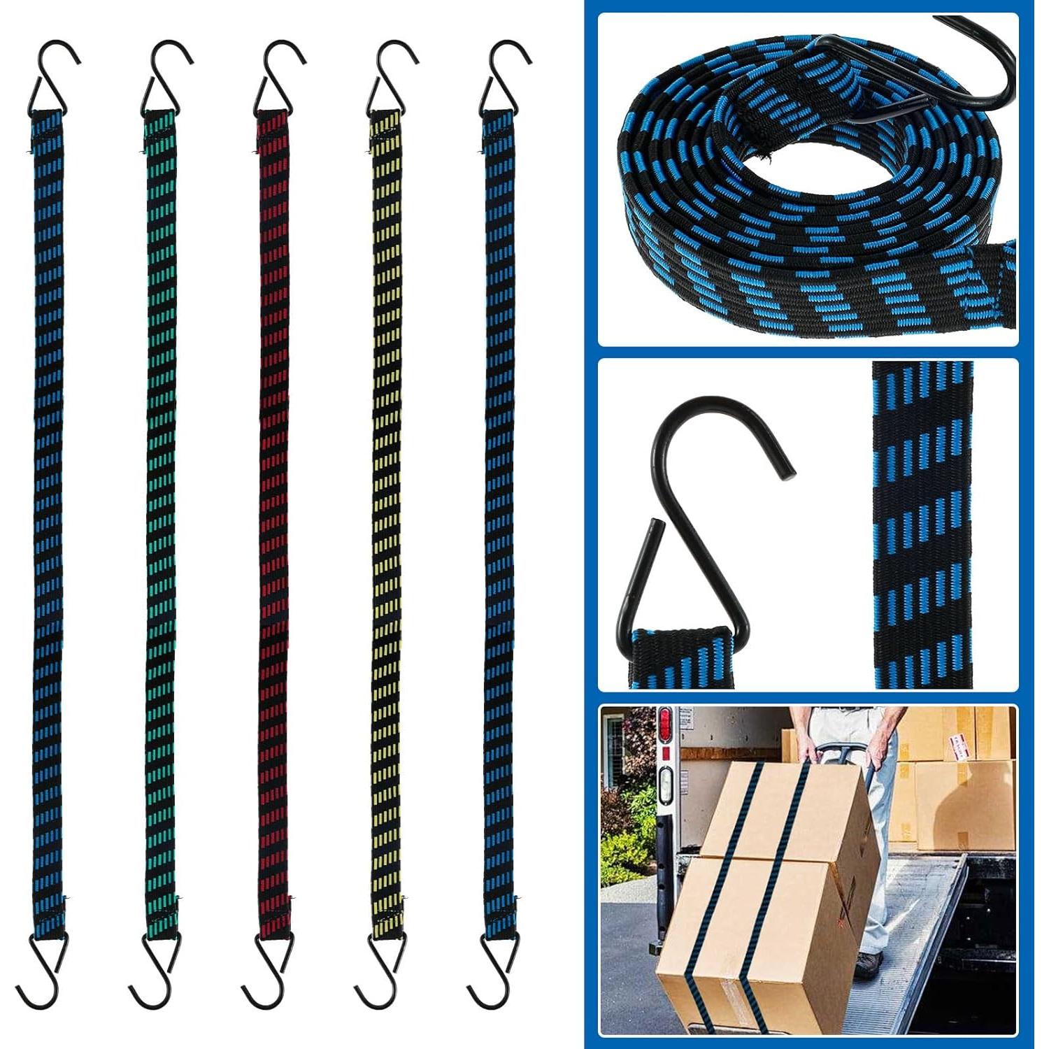 Paquete de 5 Cuerdas Bungee Ajustables TMWEFUSC 200 cm