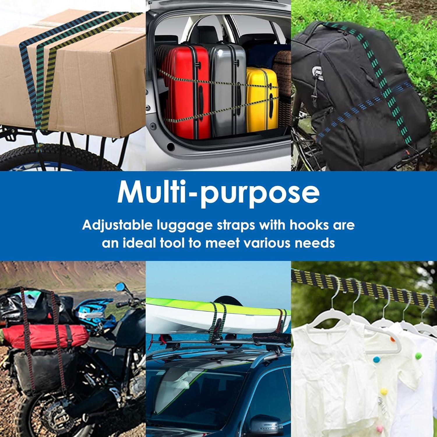 Paquete de 5 Cuerdas Bungee Ajustables TMWEFUSC 200 cm