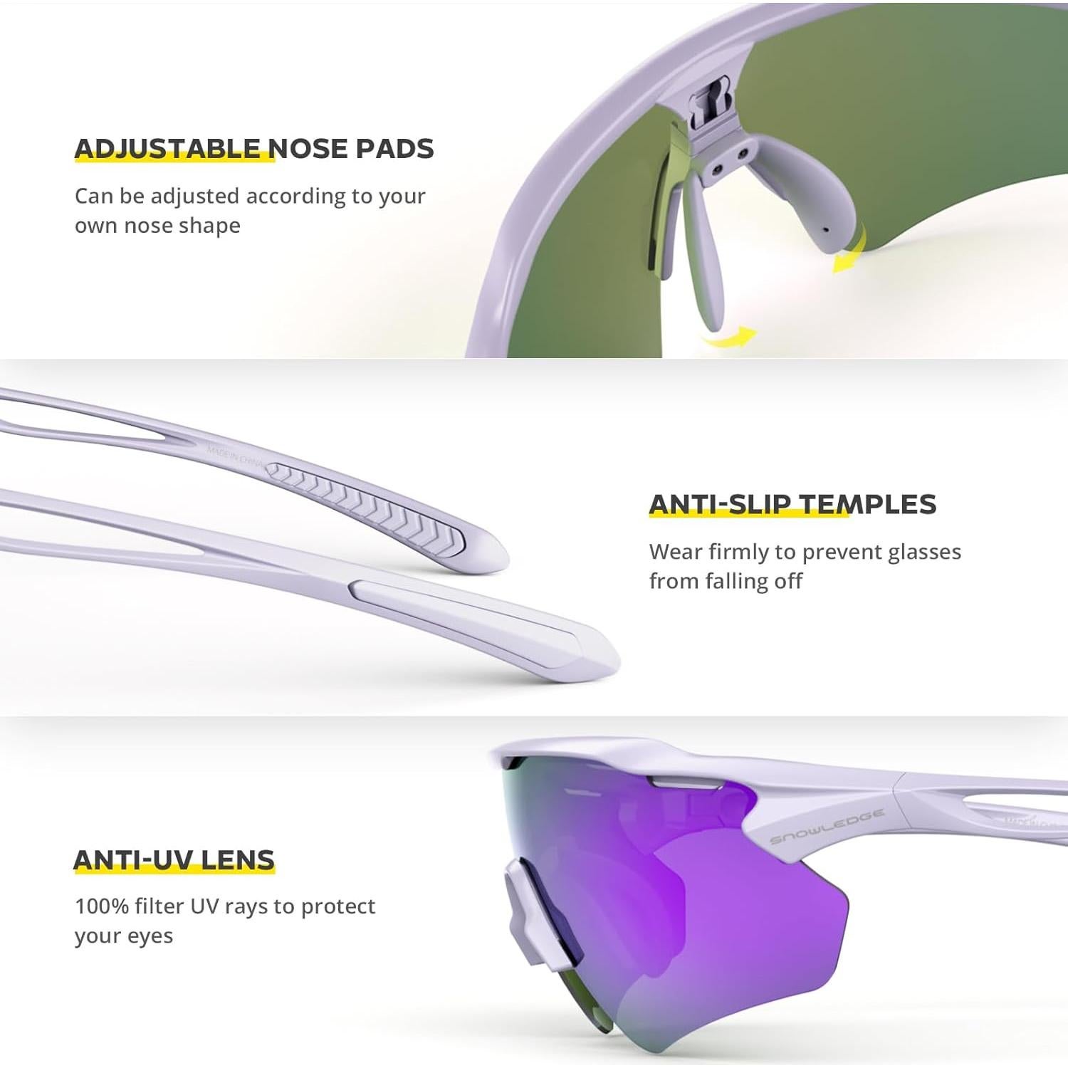 Gafas de Ciclismo HUBO Sports TR90 Polarizadas UV400