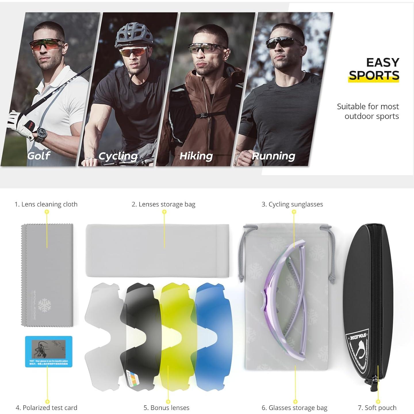 Gafas de Ciclismo HUBO Sports TR90 Polarizadas UV400