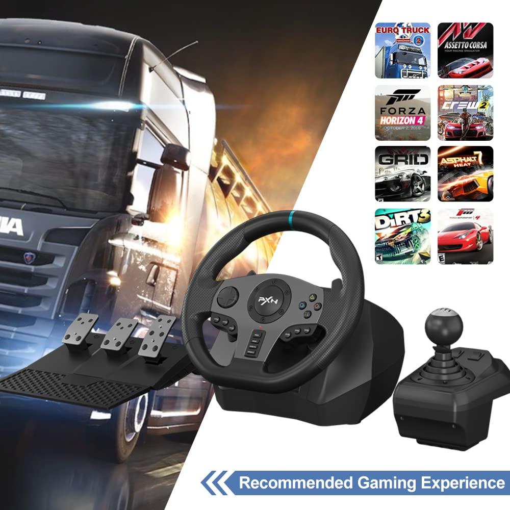 Volante de Juego PXN V9 con Pedales y Palanca - 270/900 Grados
