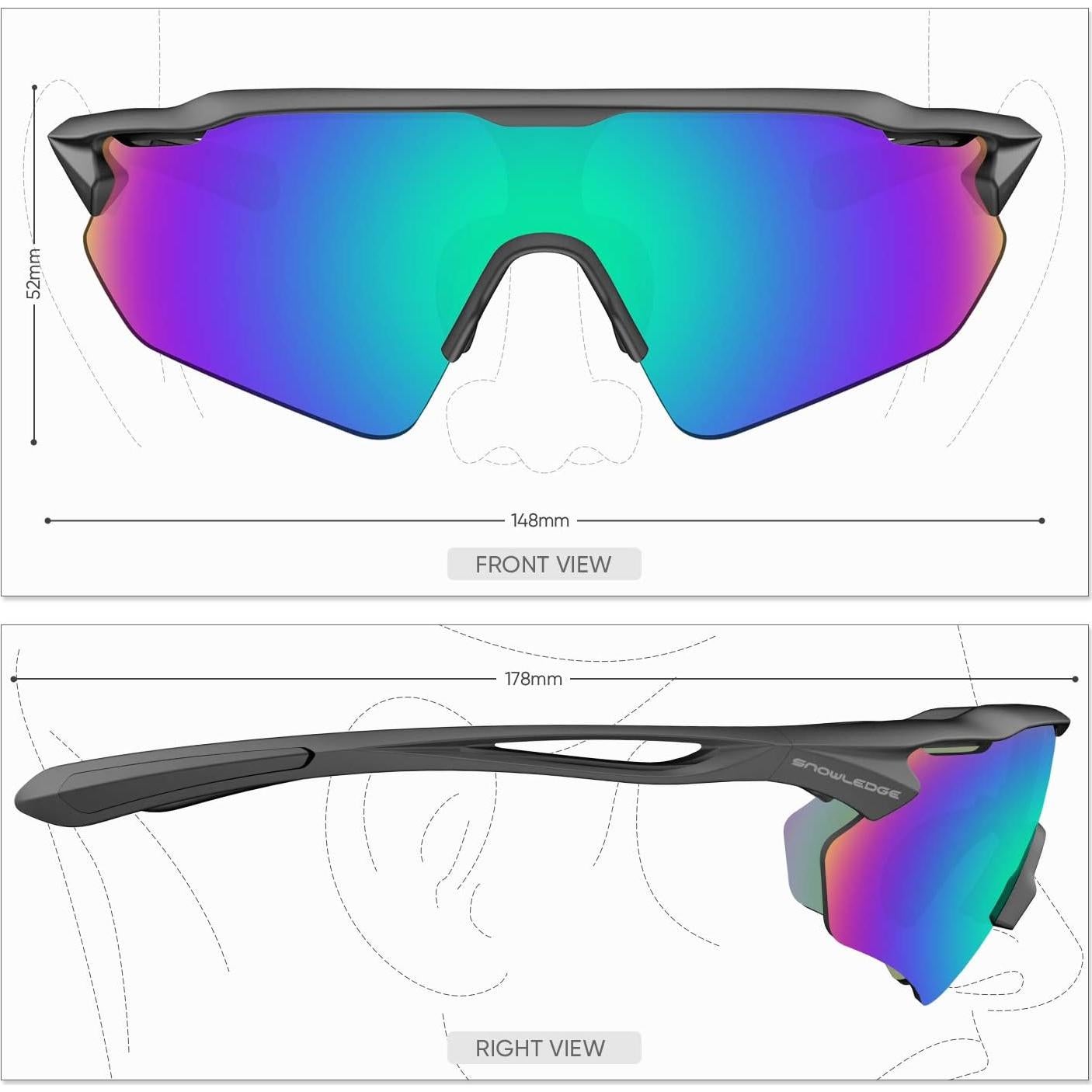 Gafas de Ciclismo HUBO Sports HB502L Polarizadas UV400