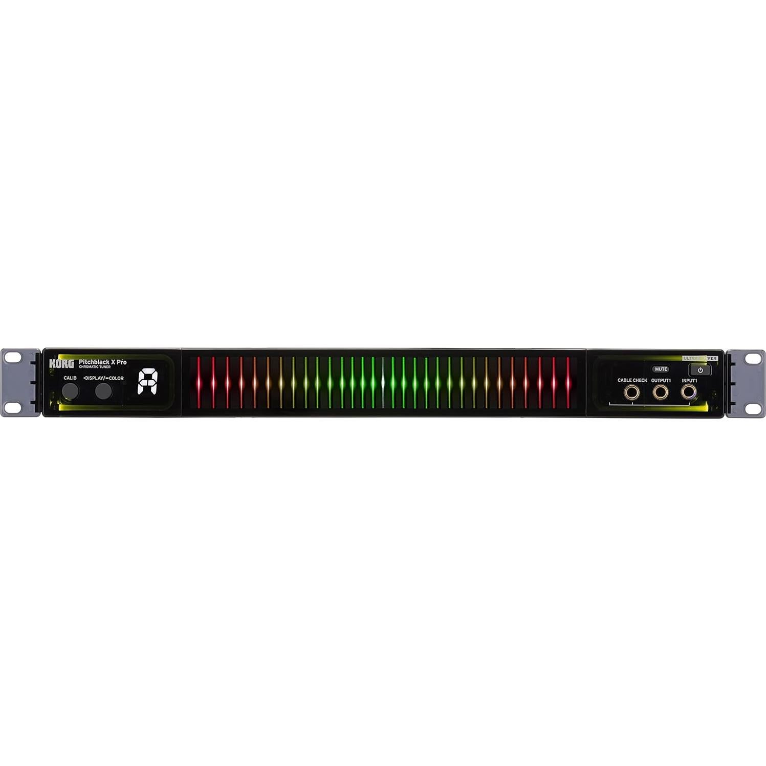 Afinador Cromático Korg Pitchblack X Pro Rack 9V LED Multicolor