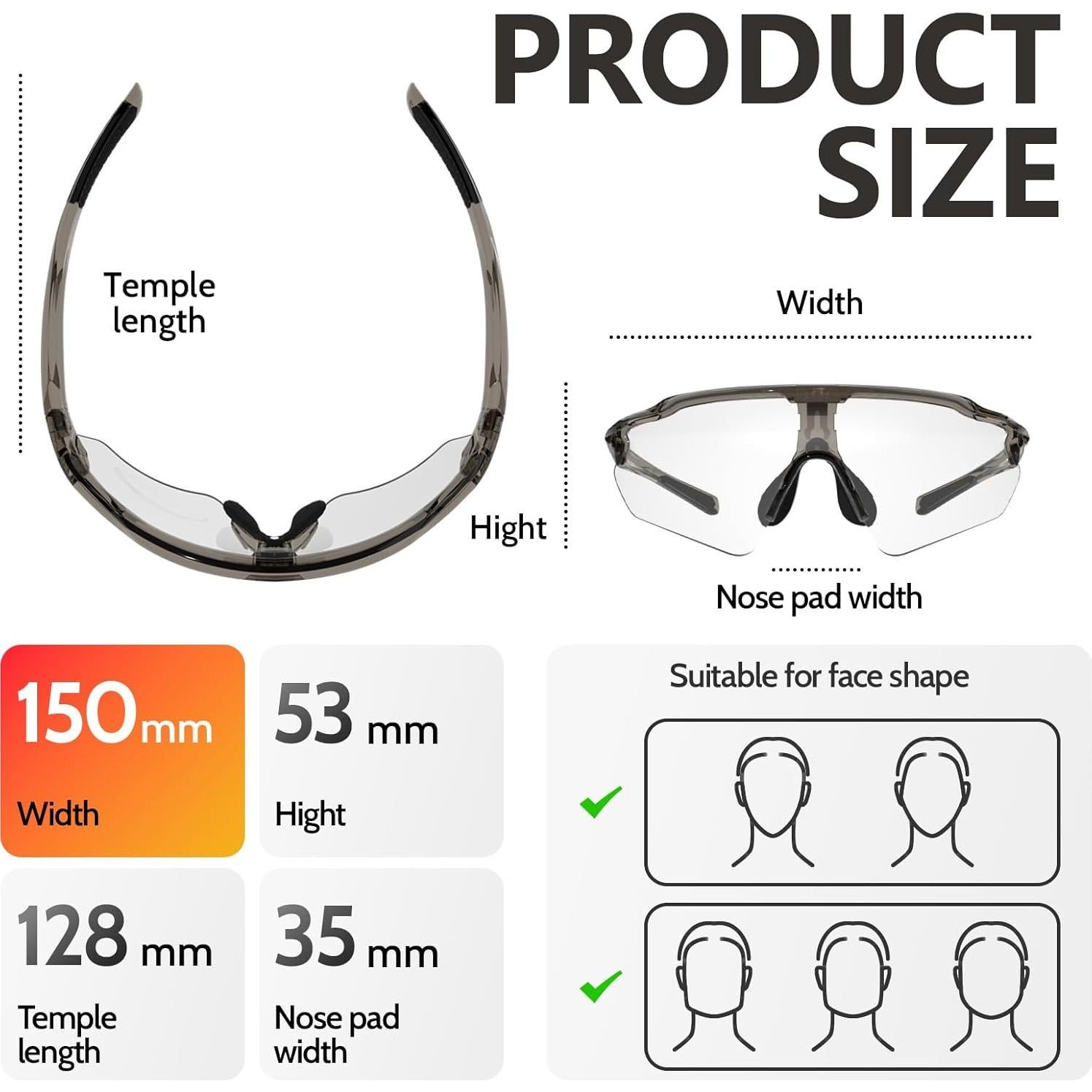 Gafas de Ciclismo HUBO Sports HB502L Polarizadas UV400