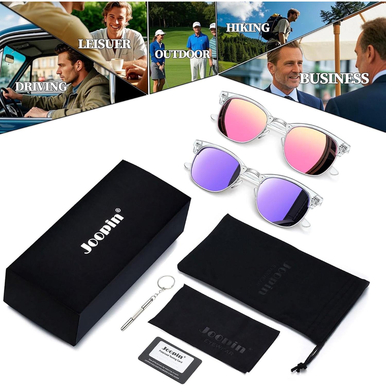 Gafas de sol Joopin unisex polarizadas UV400 medio marco