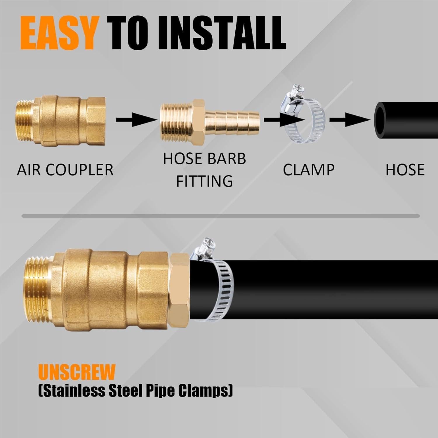 Kit de 156 Conectores de Línea de Combustible DYTCYL