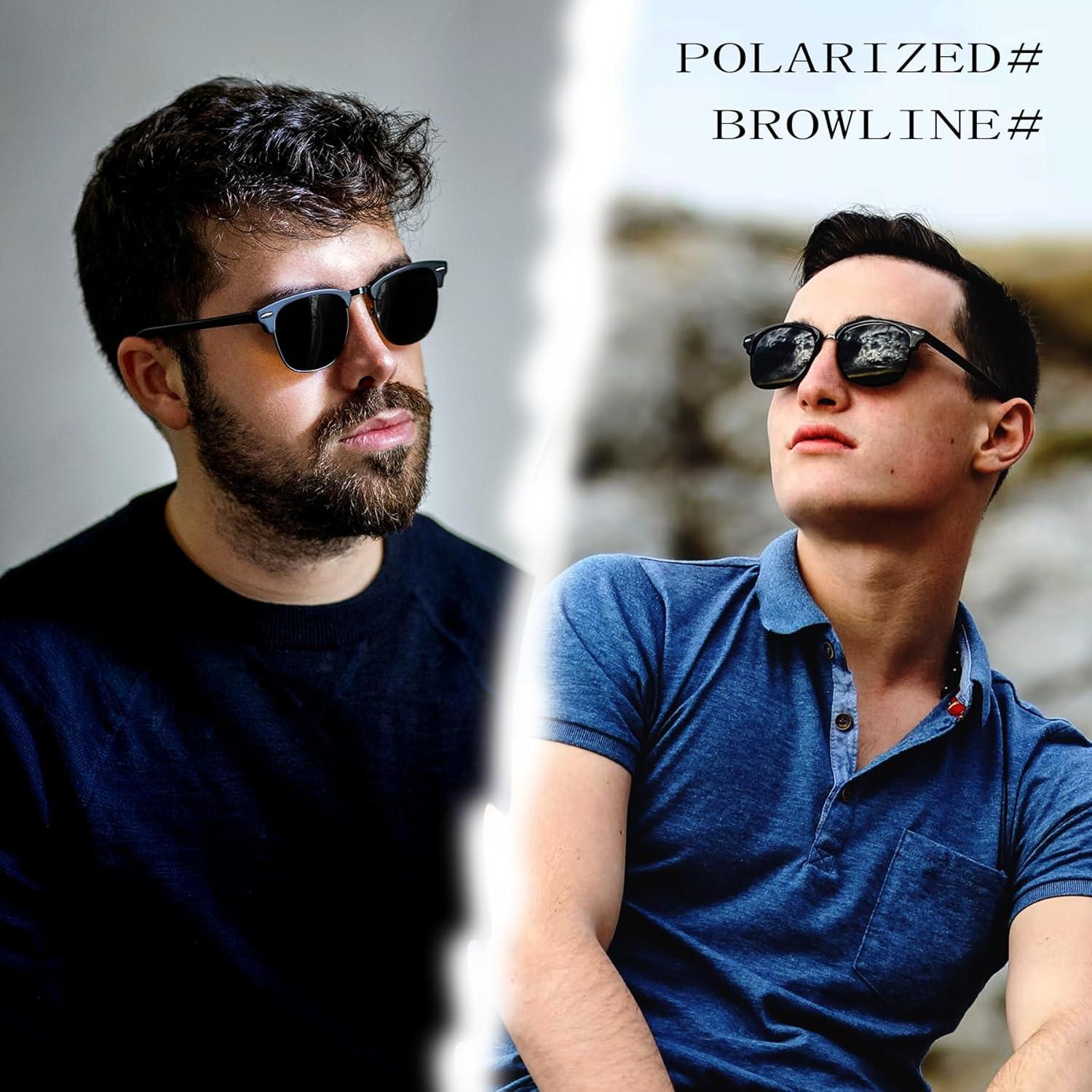 Gafas de sol Joopin medio marco polarizadas UV400 unisex