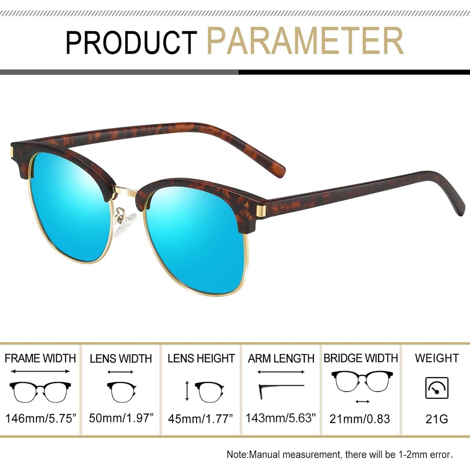 Gafas de sol Joopin H9041 medio marco polarizadas UV400