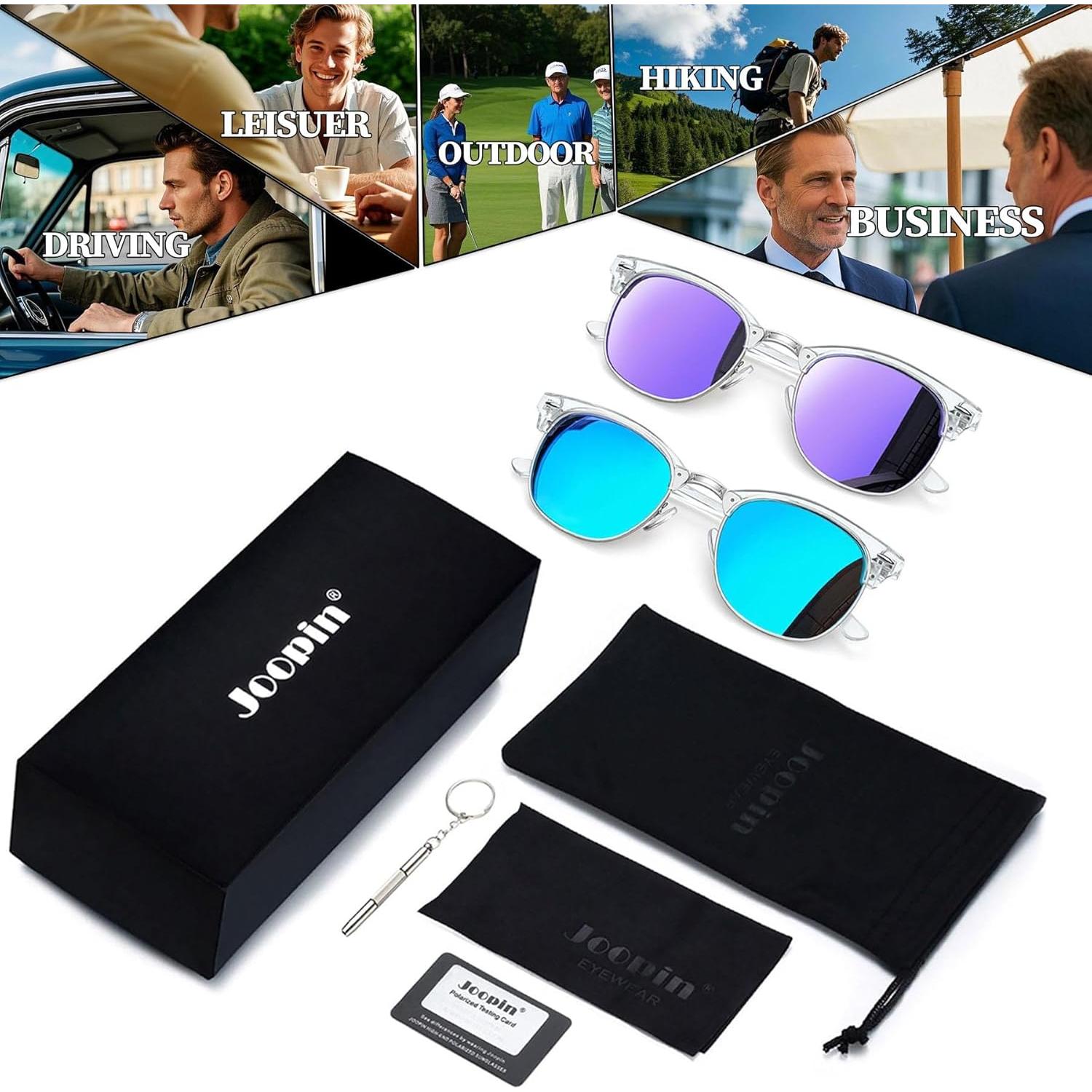 Gafas de sol Joopin unisex polarizadas UV400 2 en 1