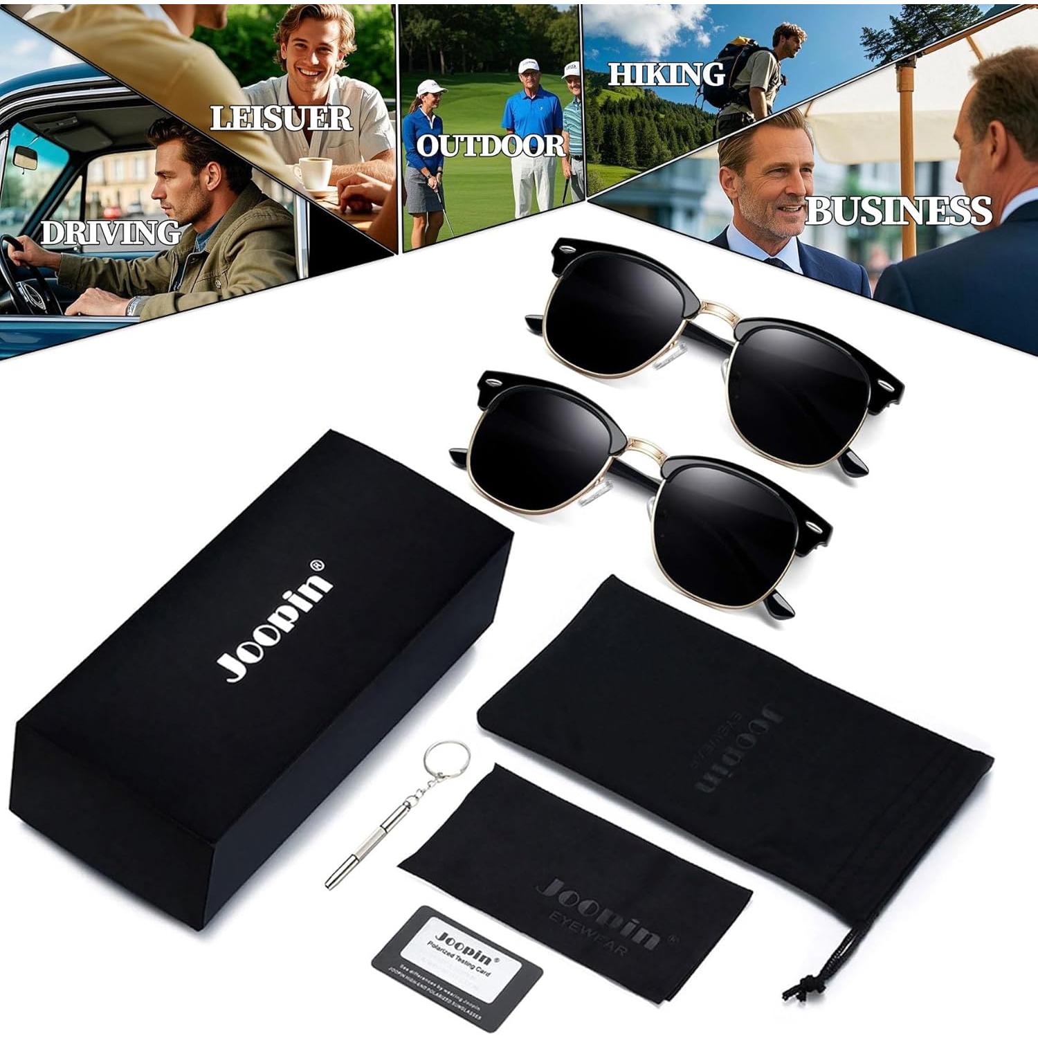 Gafas de sol Joopin polarizadas UV400 unisex medio marco