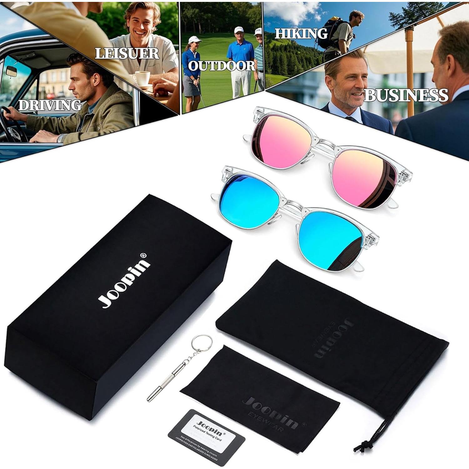 Gafas de sol Joopin unisex polarizadas UV400 estilo retro