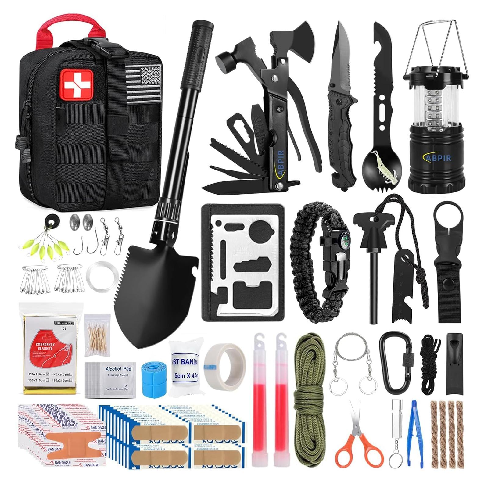 Kit de Supervivencia 170 Piezas Abpir para Camping y Senderismo
