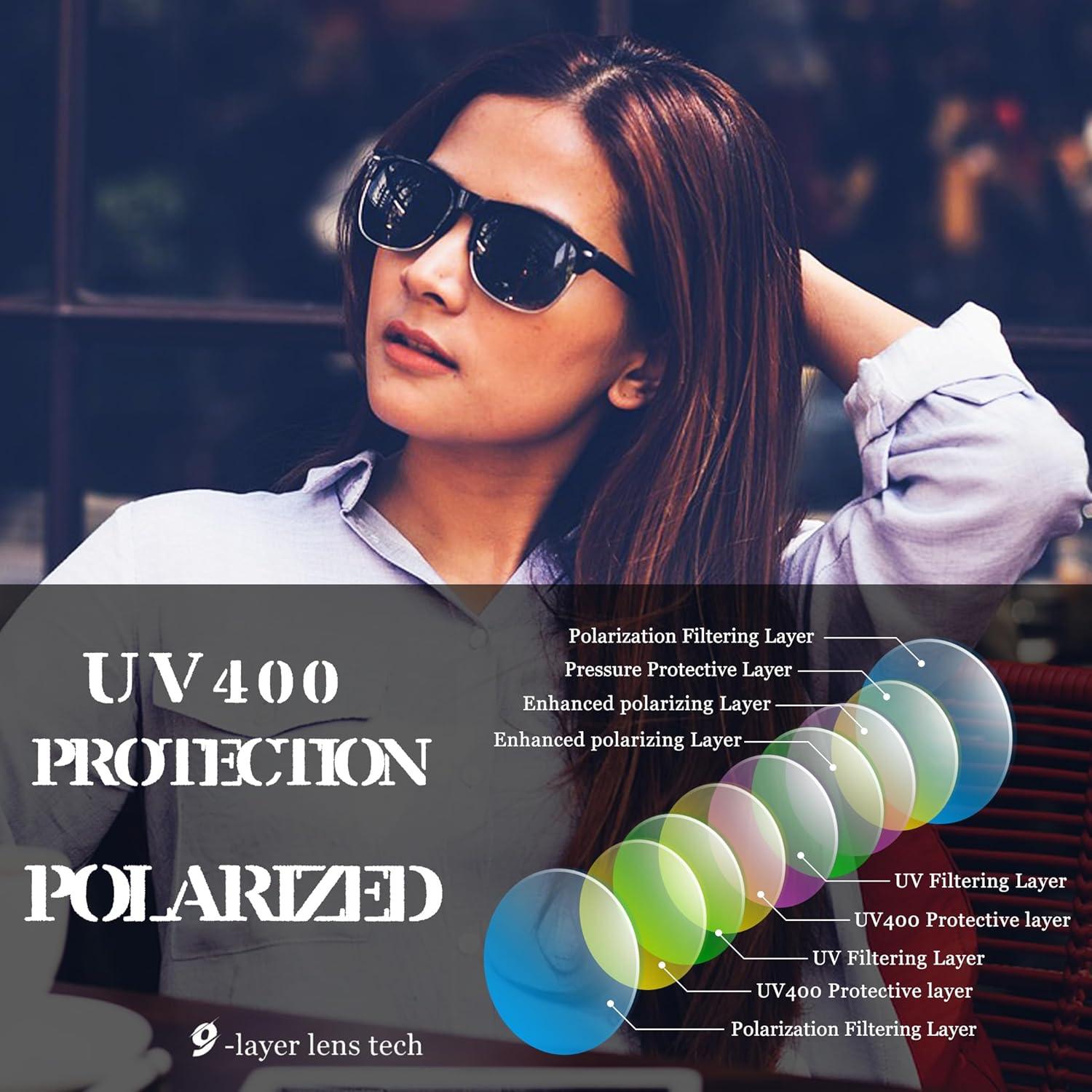 Gafas de sol Joopin polarizadas UV400 unisex medio marco