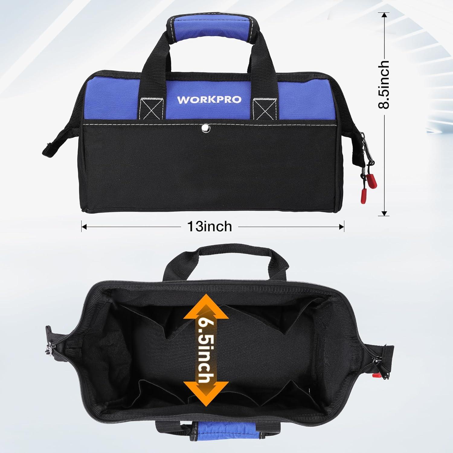 Bolsa de Herramientas Workpro 33 cm con 6 Bolsillos