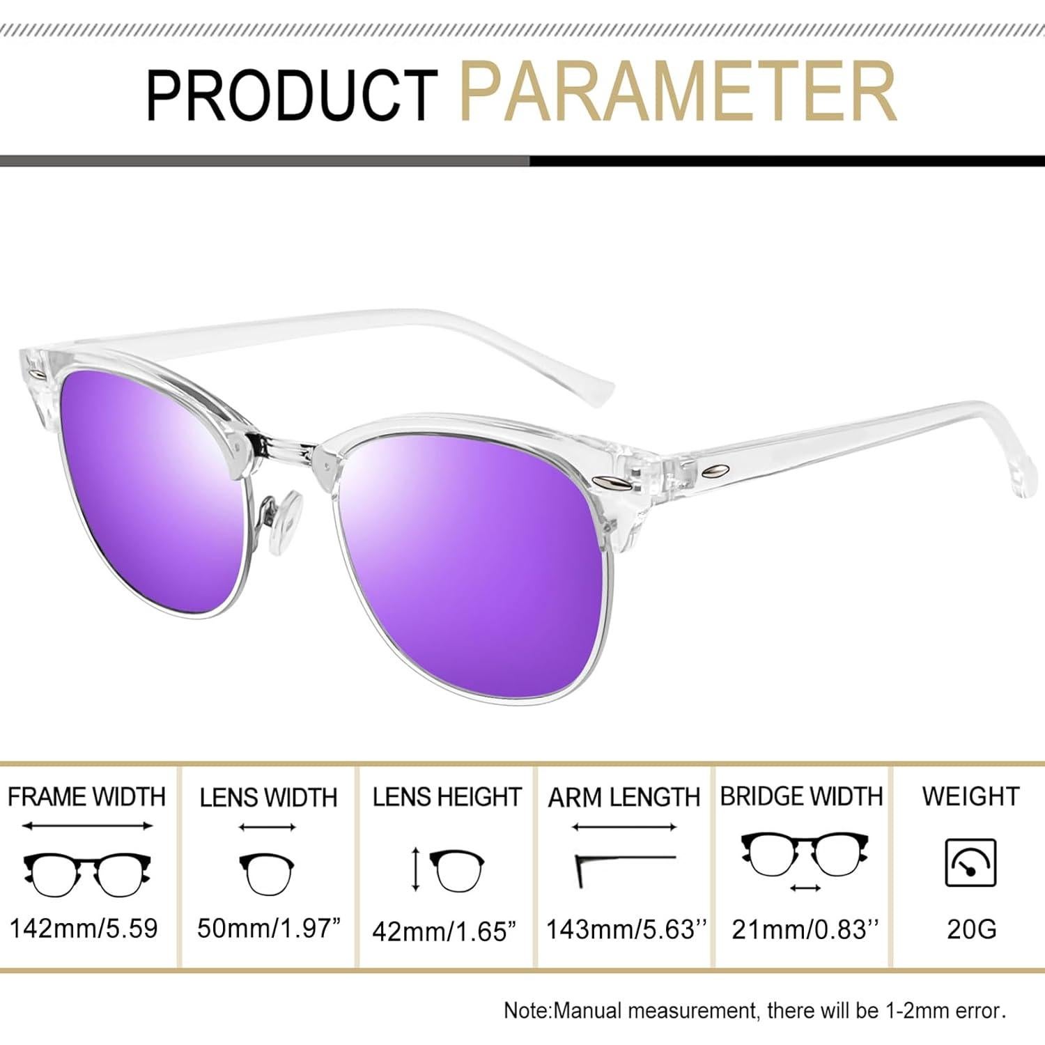 Gafas de sol Joopin unisex polarizadas UV400 medio marco