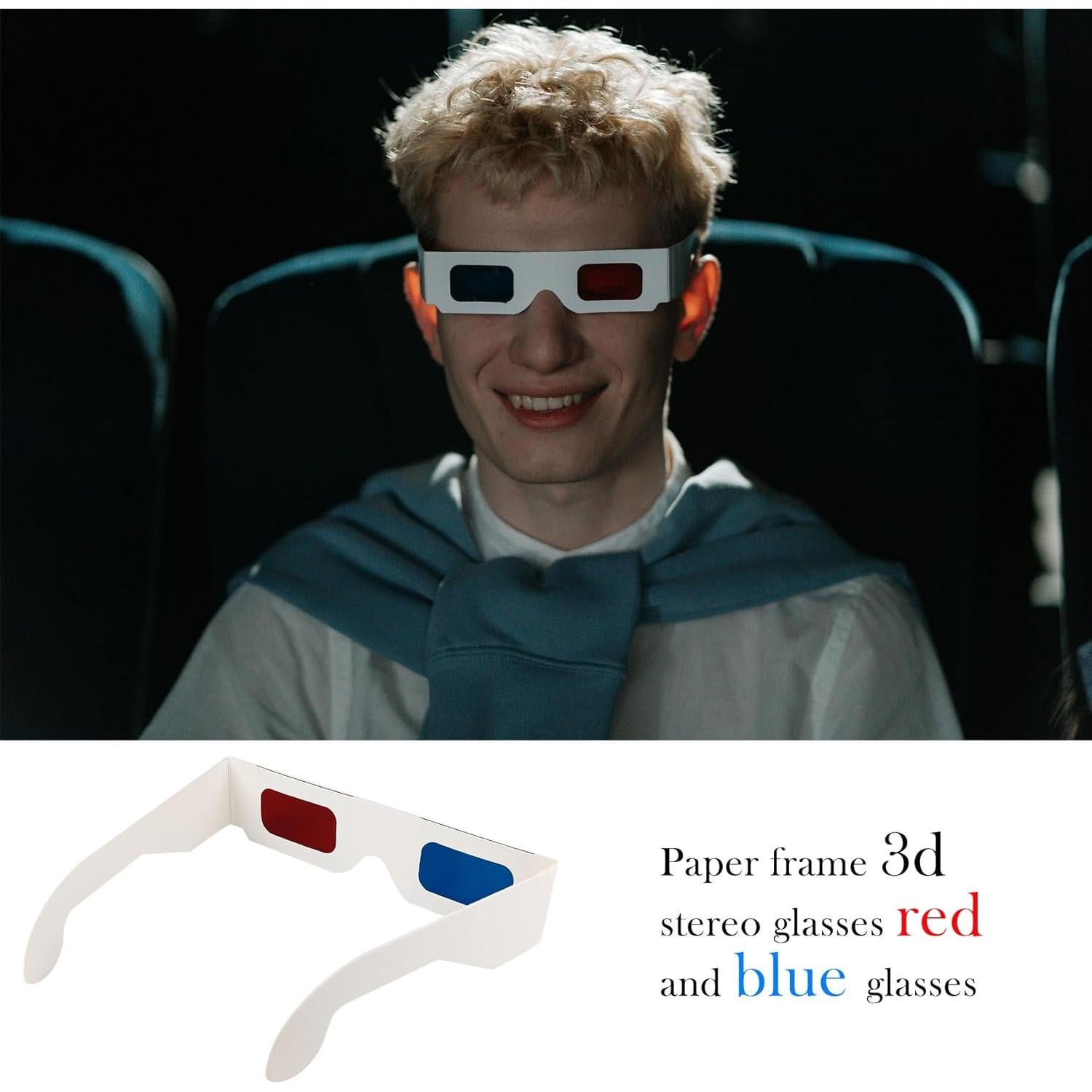 15 Pares de Gafas 3D Anaglifo YUEBOSUL Rojo Azul