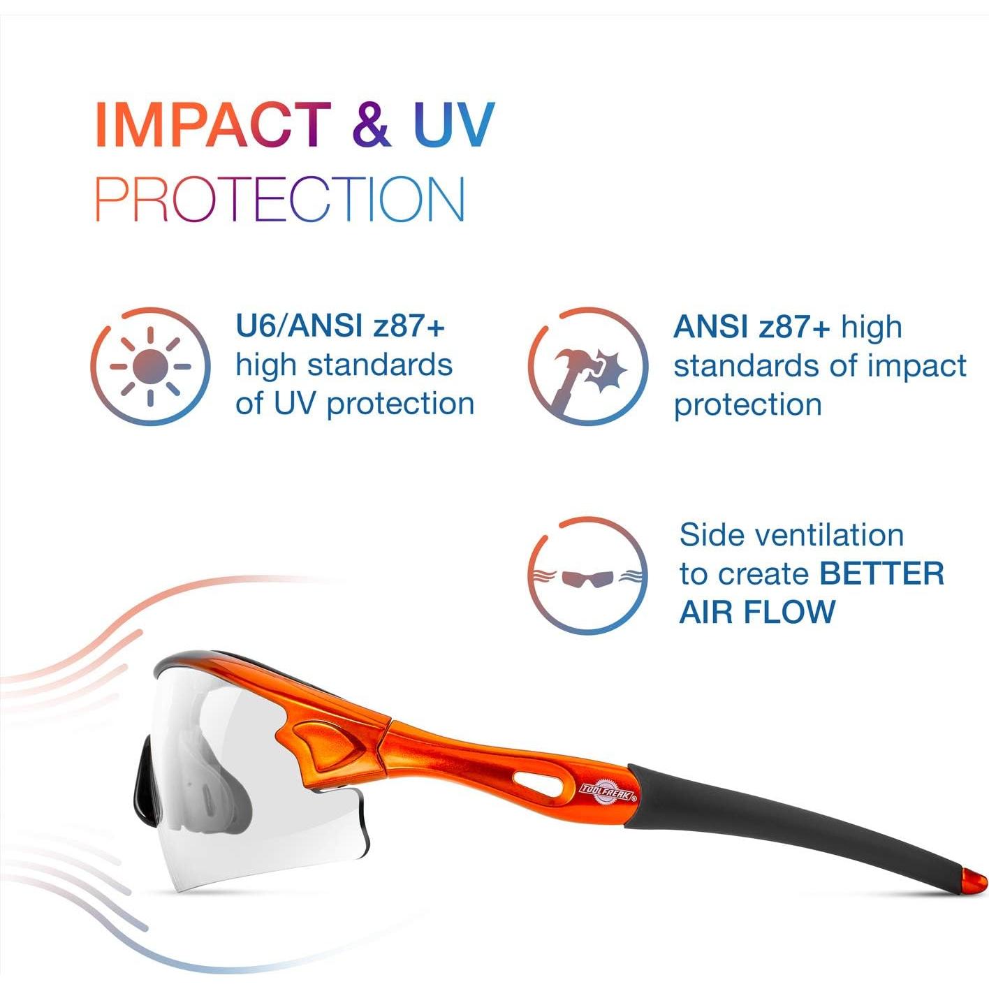 Gafas de Seguridad ToolFreak Reevo - Protección UV y Impacto