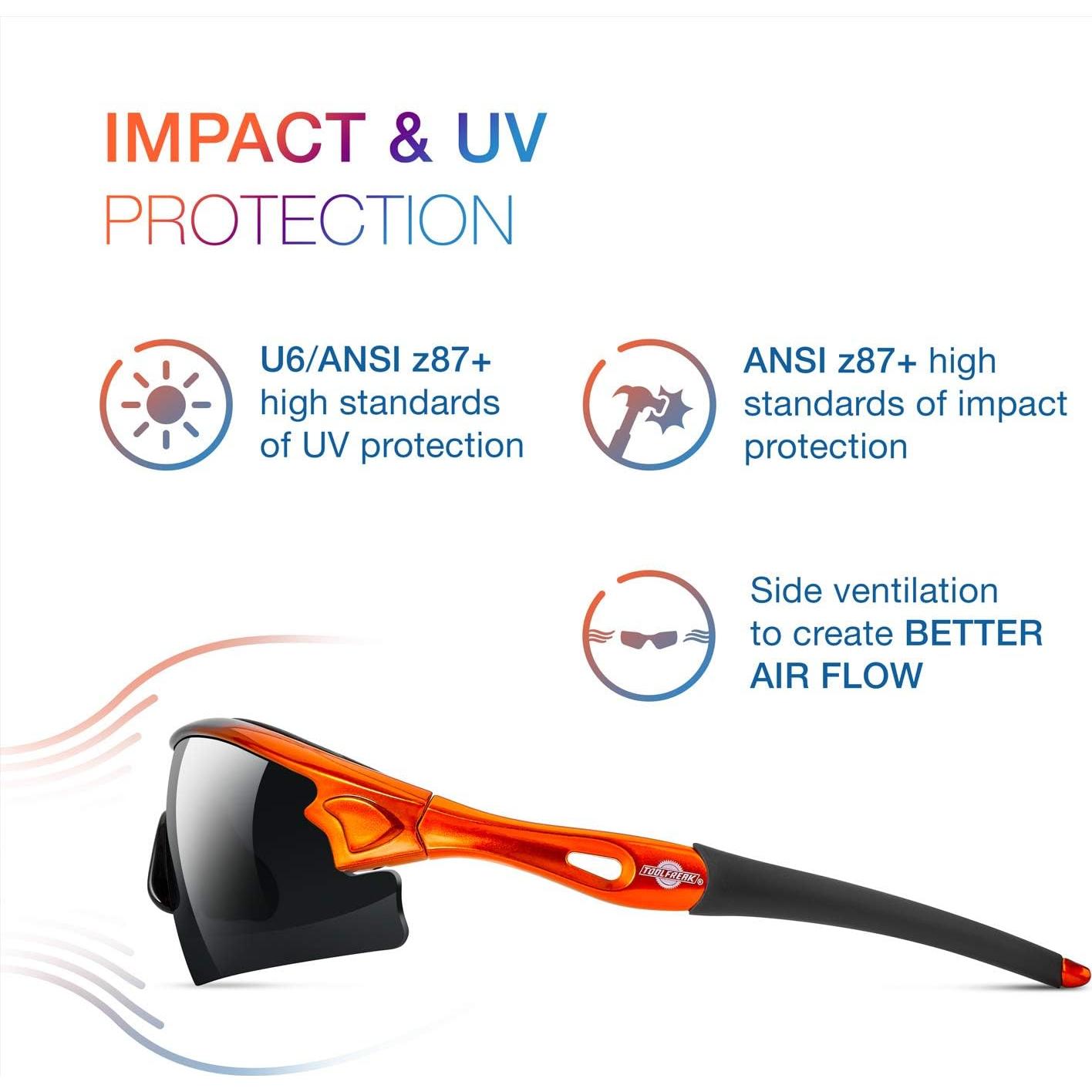Gafas de Seguridad ToolFreak Reevo - Protección UV y Impacto
