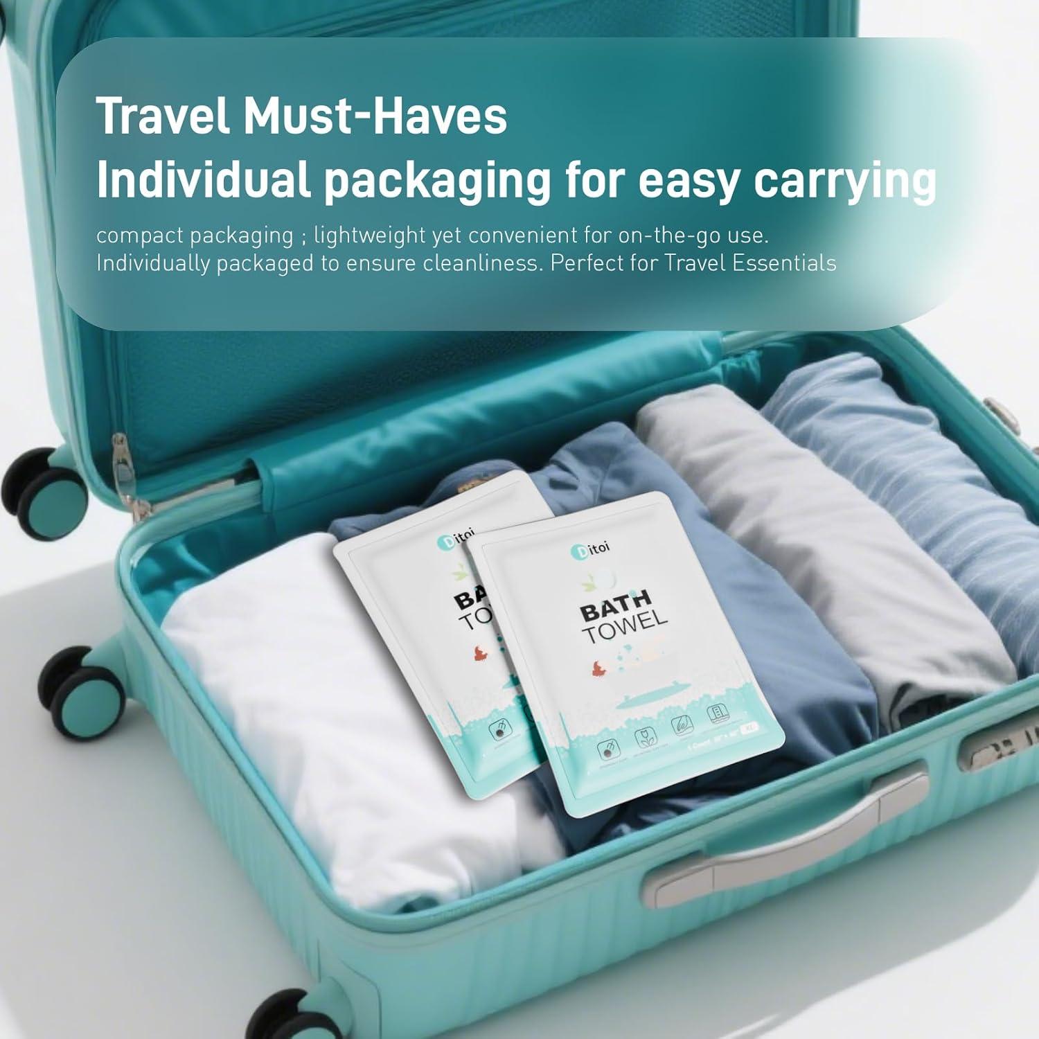 Toallas de Baño Desechables Ditoi XL 30x60 cm, 10 Piezas