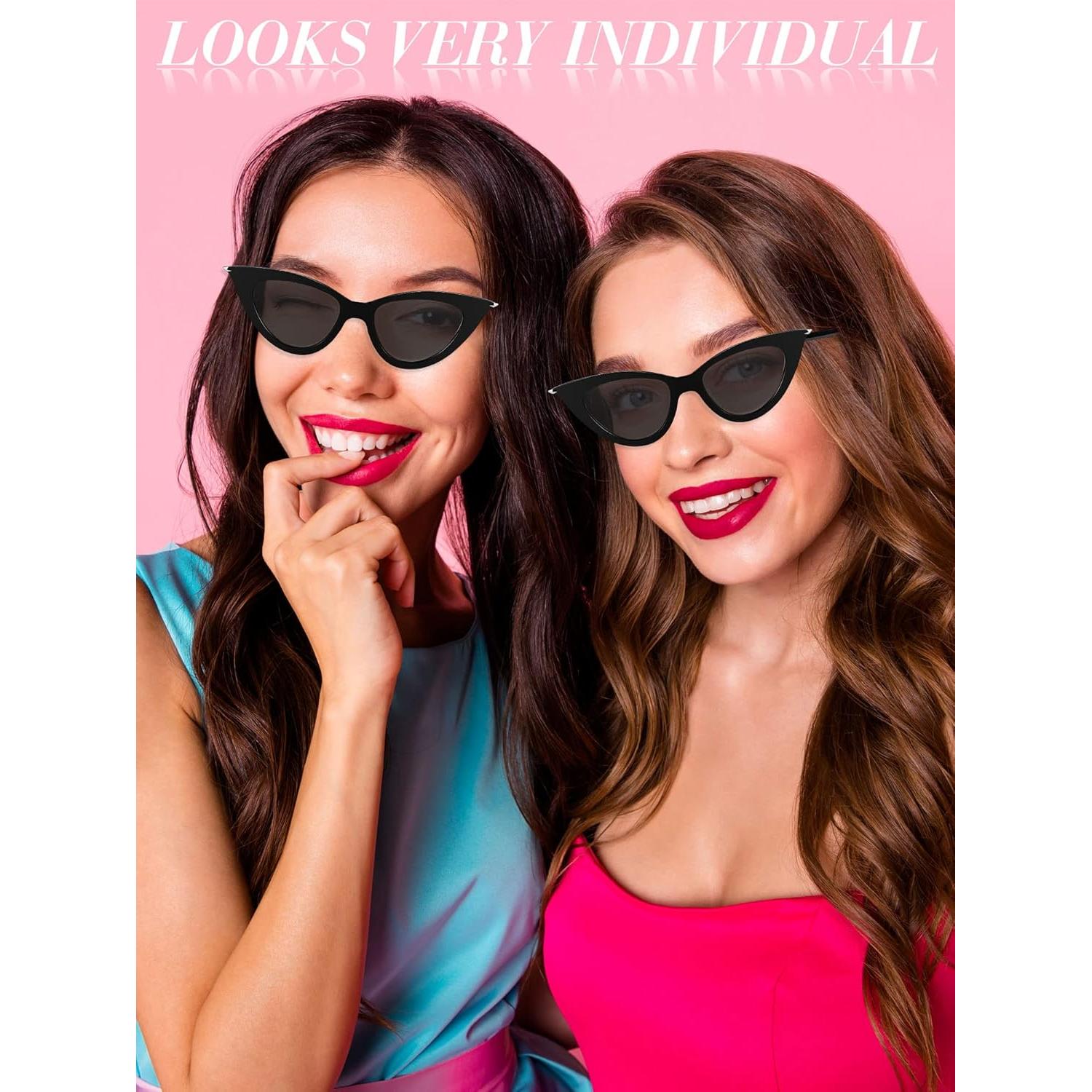 Gafas de Sol Ojo de Gato Leinuosen 8 Pares Vintage Mujeres