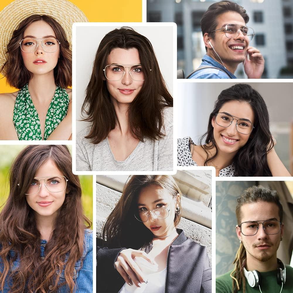 Gafas de Aviador Outray Metal Transparente para Hombres y Mujeres