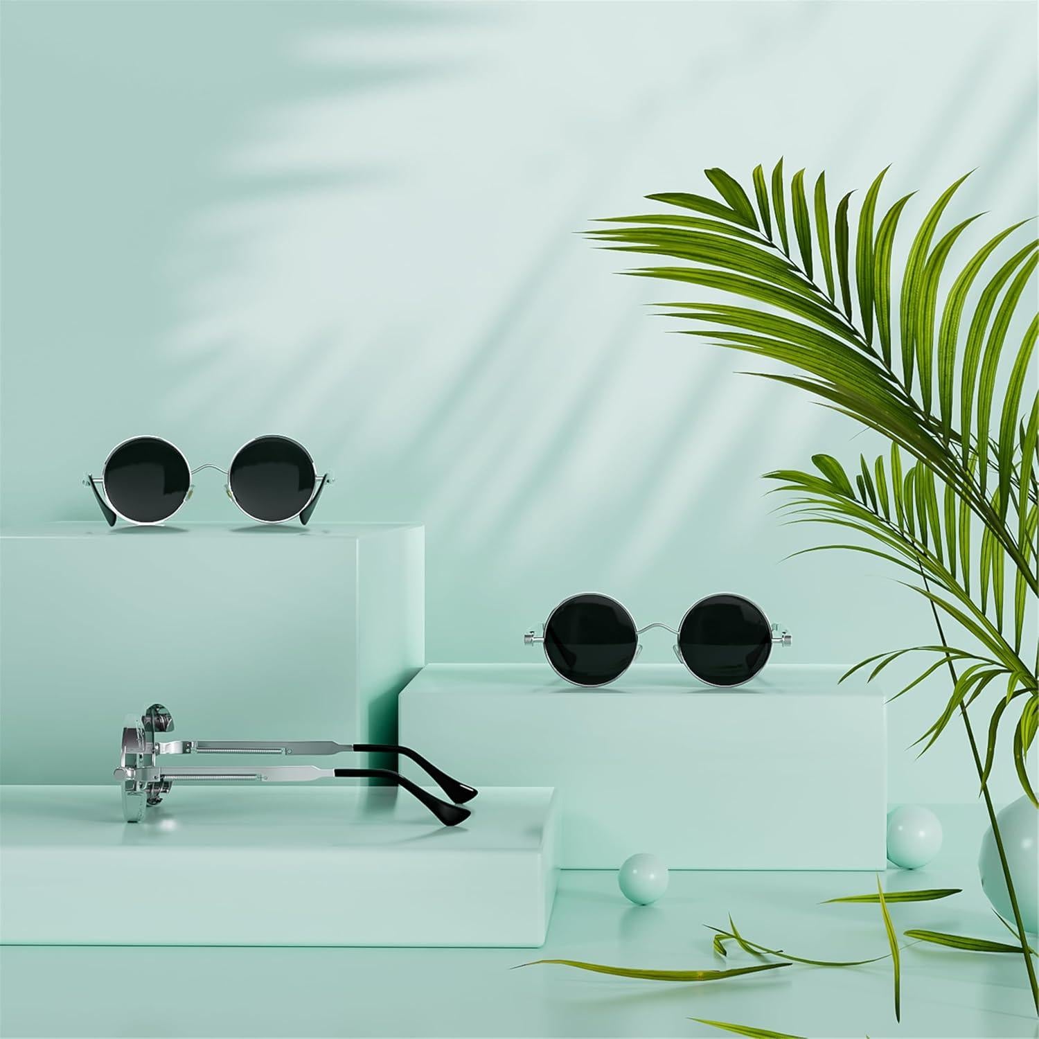 Gafas de sol góticas ROCKNIGHT redondas UV400 unisex