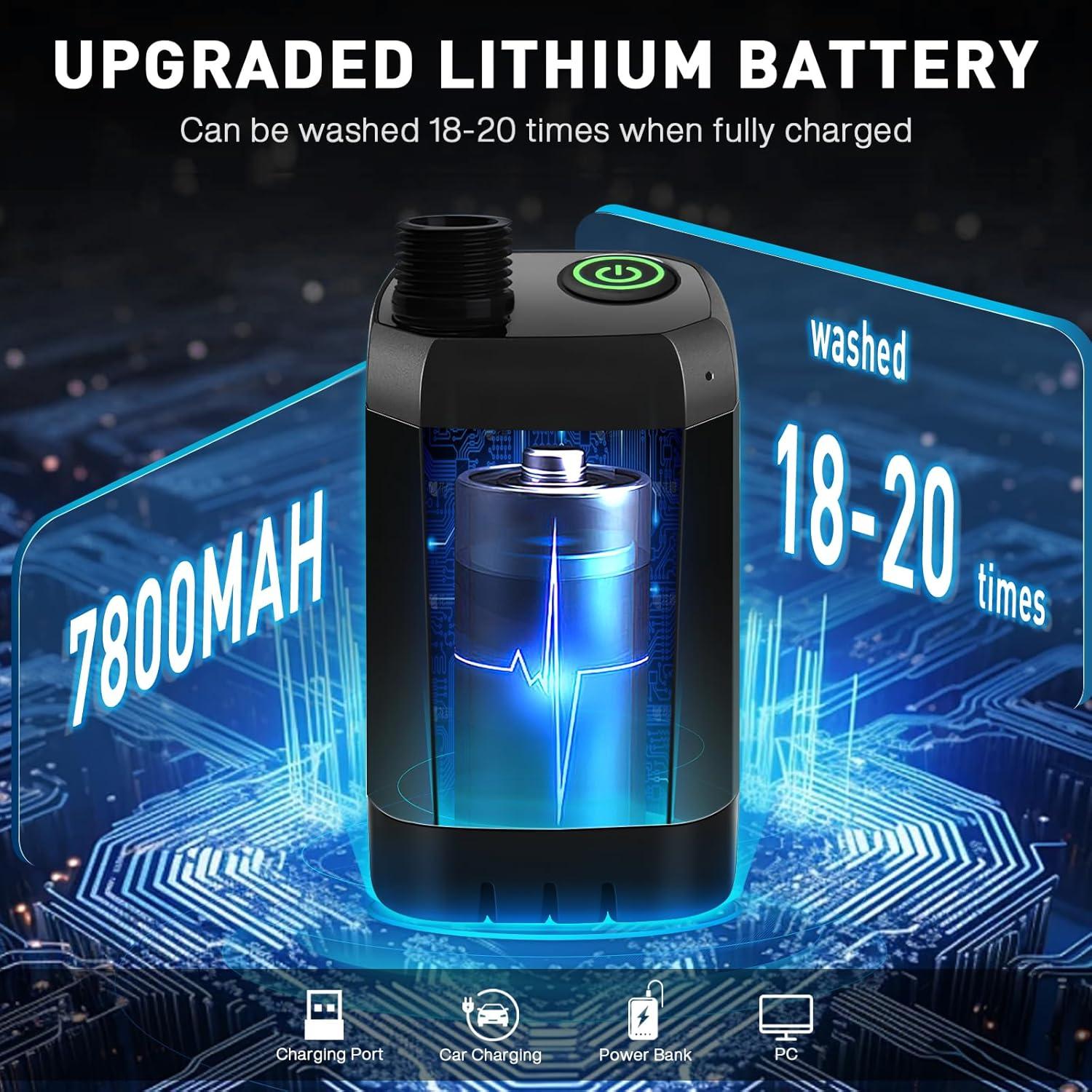 Ducha de Camping Portátil MIAOKE T300 7800mAh con Pantalla Digital