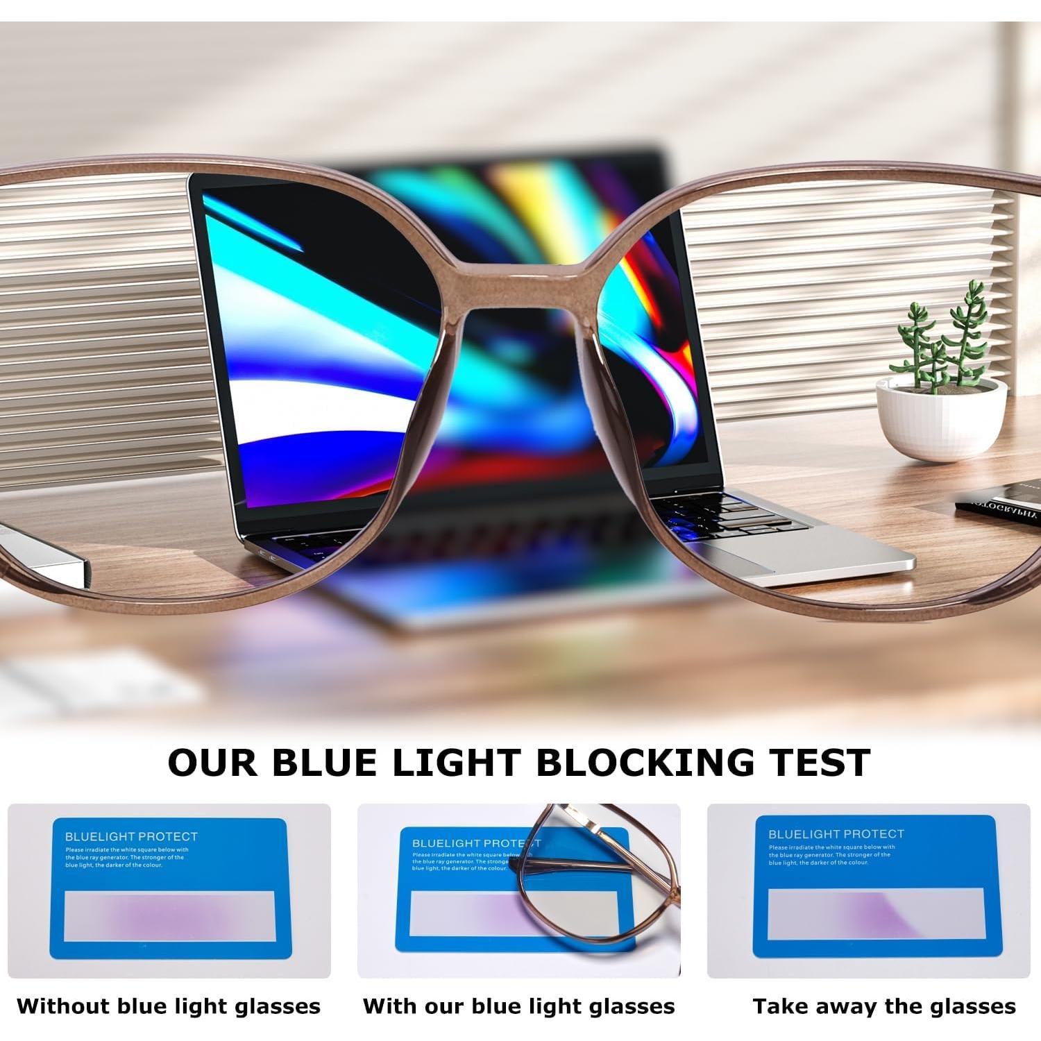 Gafas Cat-Eye ZanyLen con Bloqueo Luz Azul para Mujeres