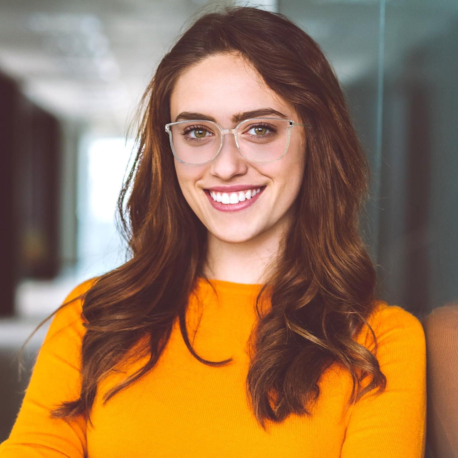 Gafas Cat-Eye ZanyLen con Bloqueo Luz Azul para Mujeres