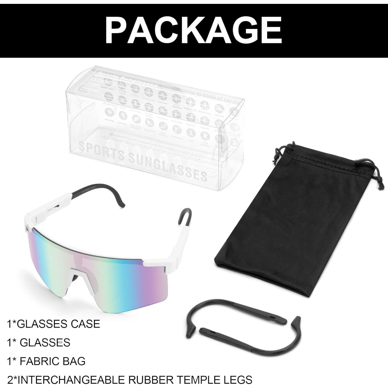 Gafas de Ciclismo Roibeao UV400 Unisex Ligeras y Cómodas