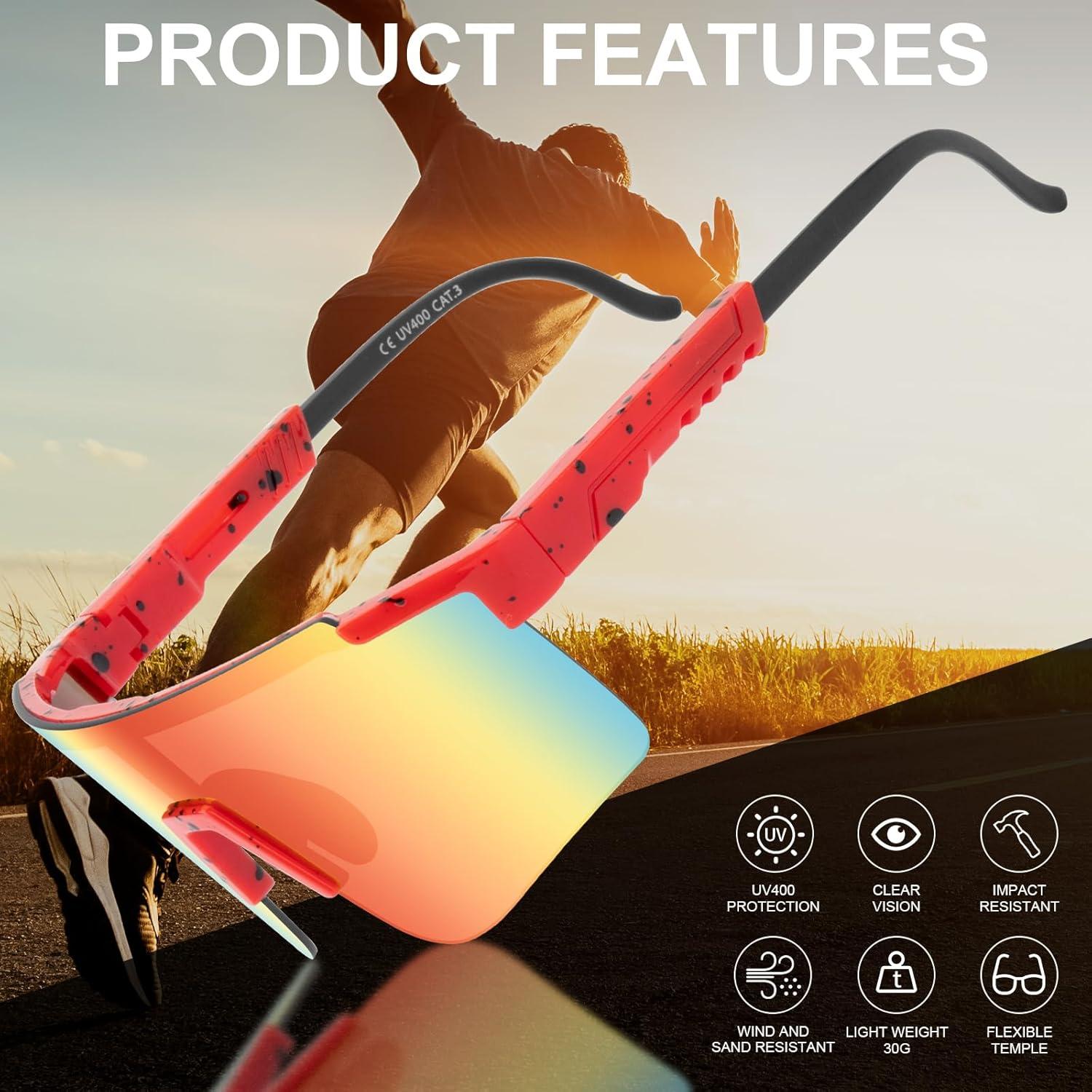 Gafas de Ciclismo Roibeao UV400 Ligeras y Cómodas