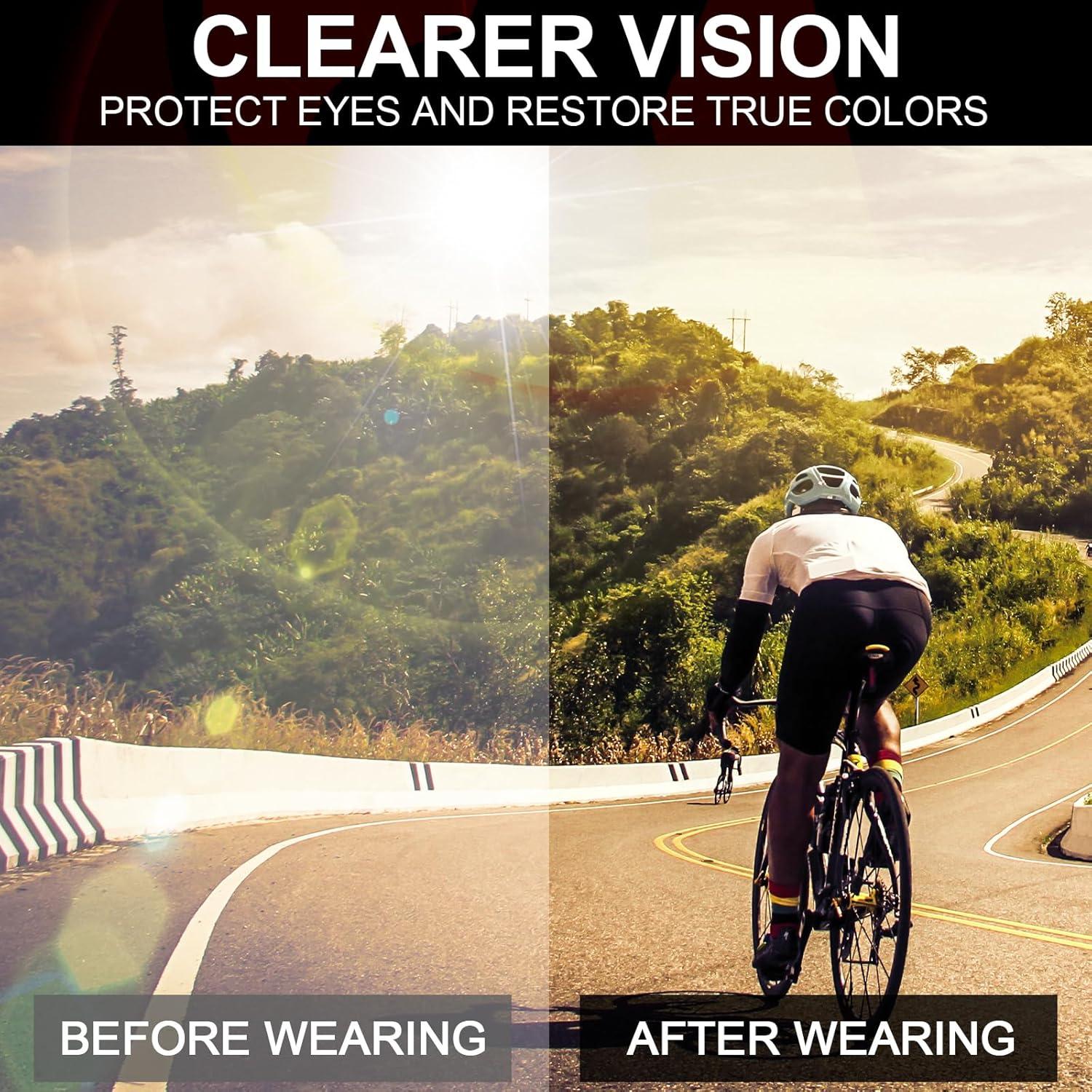 Gafas de Ciclismo Roibeao UV400 Ligeras y Cómodas