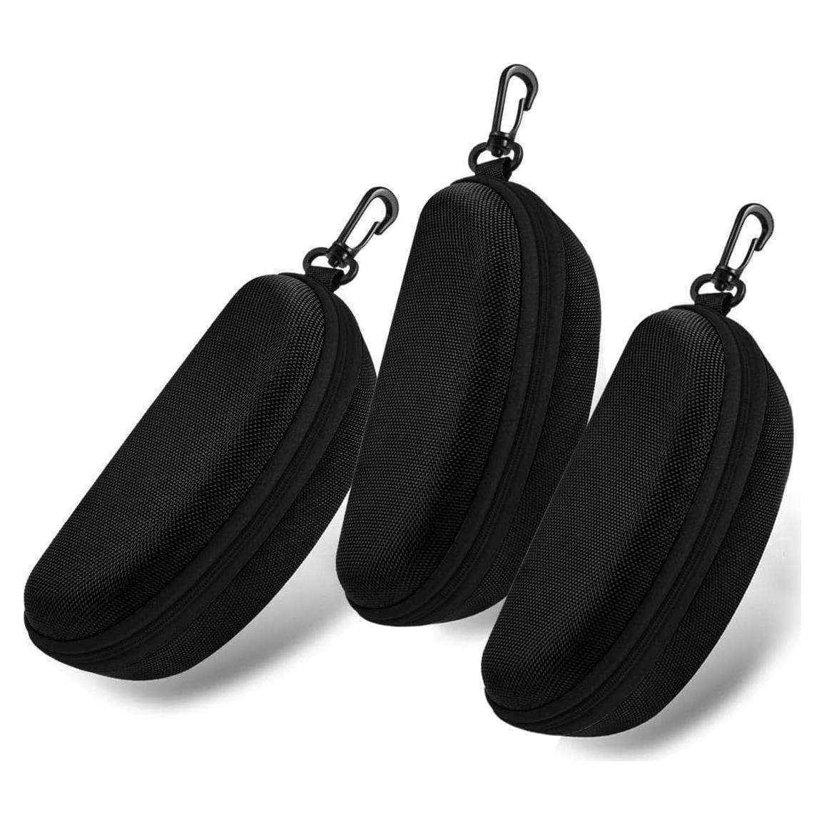 Estuche Duro para Gafas de Sol y Vista 3 Piezas Negro