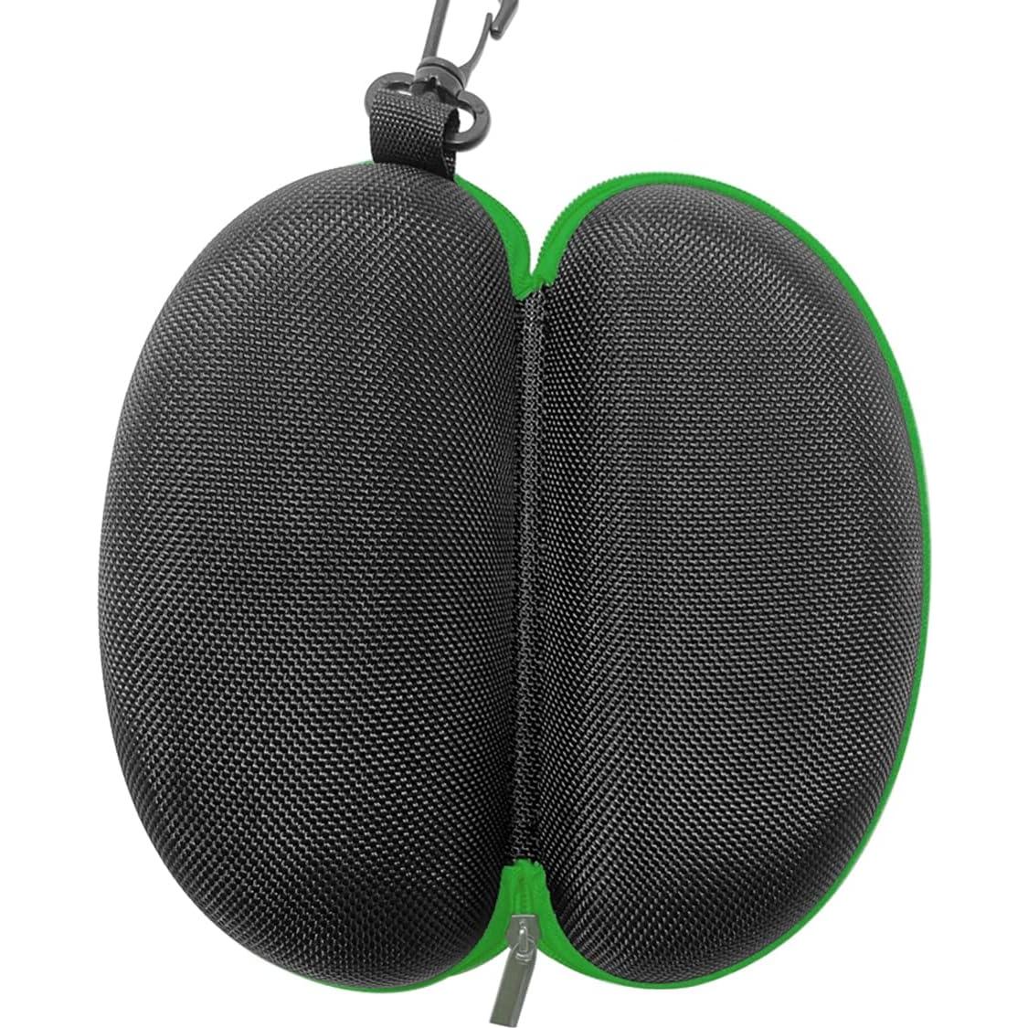 Estuche de Gafas Duro EVA Verde 3 Piezas con Cremallera