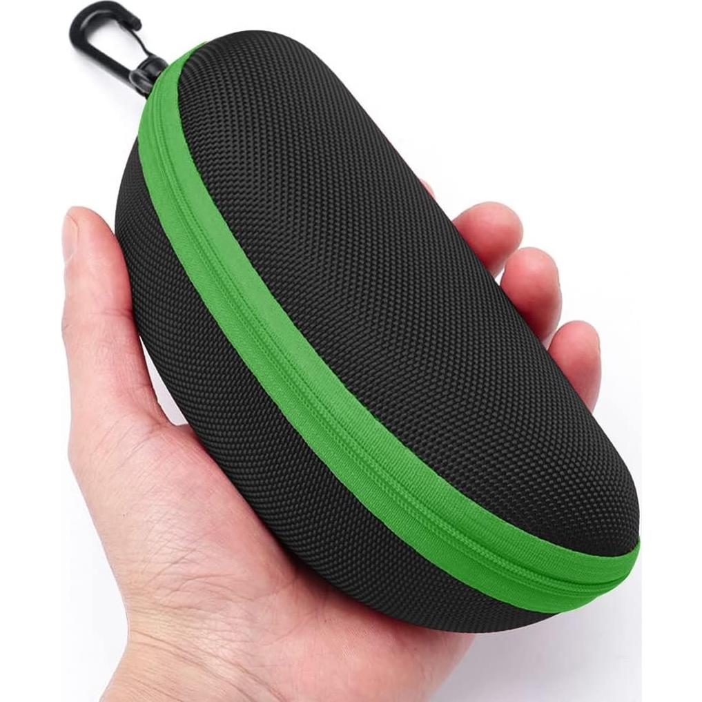 Estuche de Gafas Duro EVA Verde 3 Piezas con Cremallera