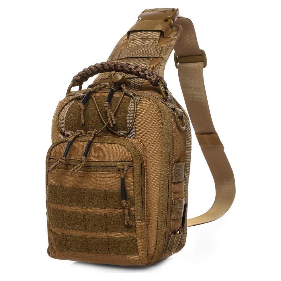 Bolsa de Bandolera Táctica ANTARCTICA 1050D Marrón 20x14x25cm