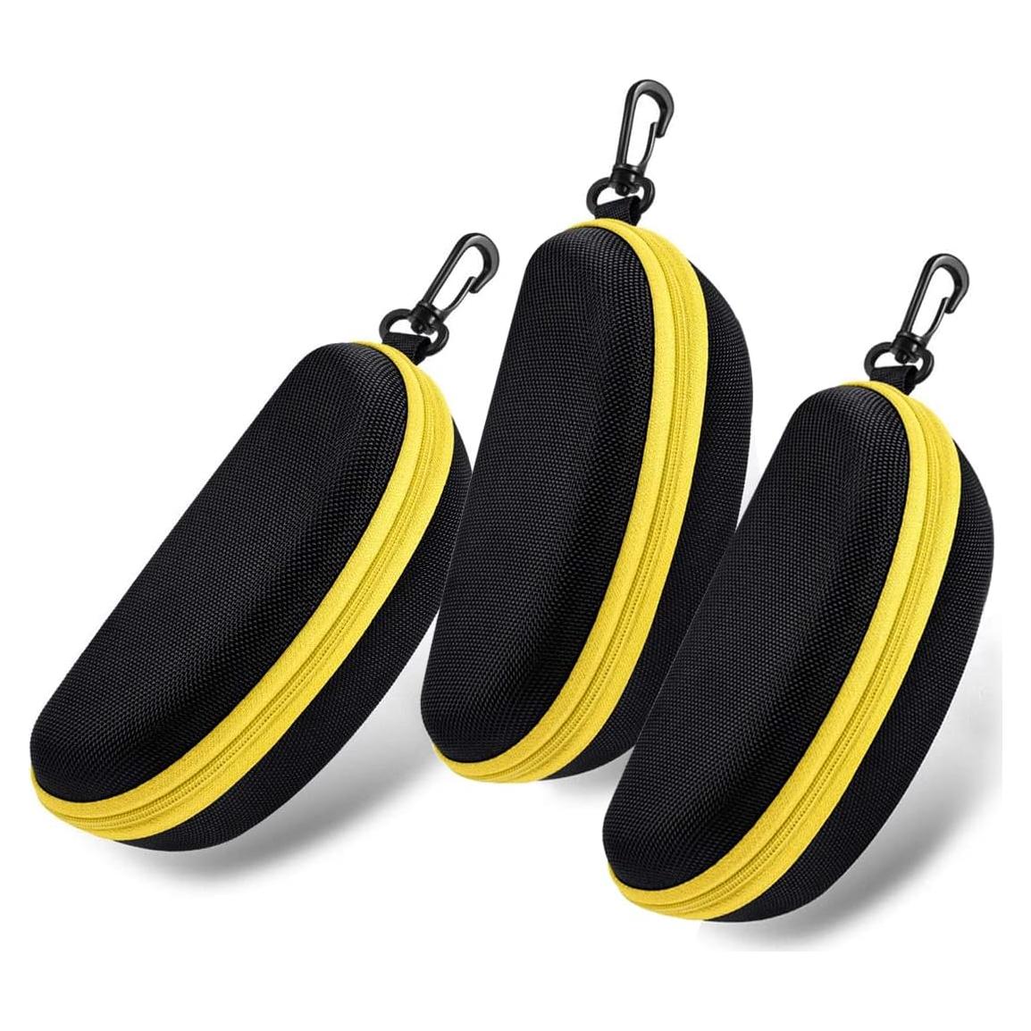 Estuche rígido para gafas de sol 3 piezas Amarillo