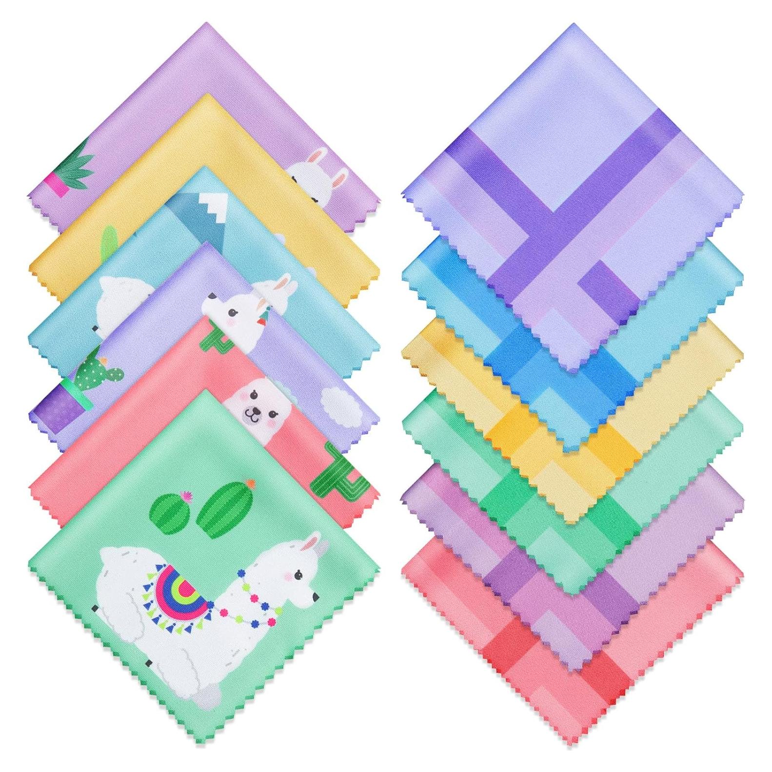 Paño de Limpieza de Gafas Weewooday 18 Piezas Floral