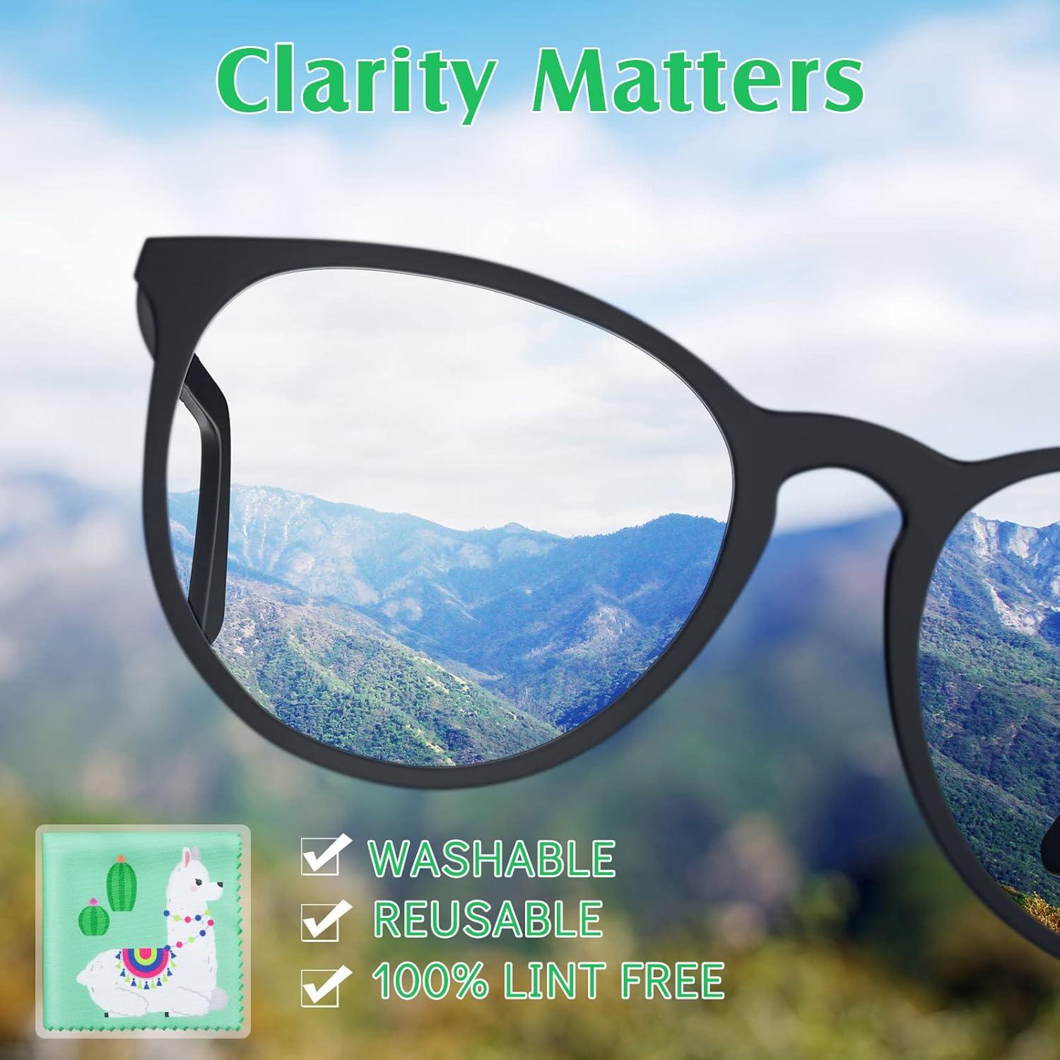 Paño de Limpieza de Gafas Weewooday 18 Piezas Floral