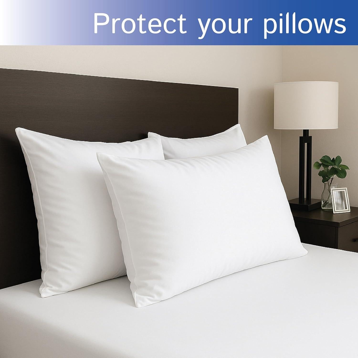 Protectores de Almohadas Queen Four Seasons Essentials - Juego de 2 Impermeables Hipoalergénicos