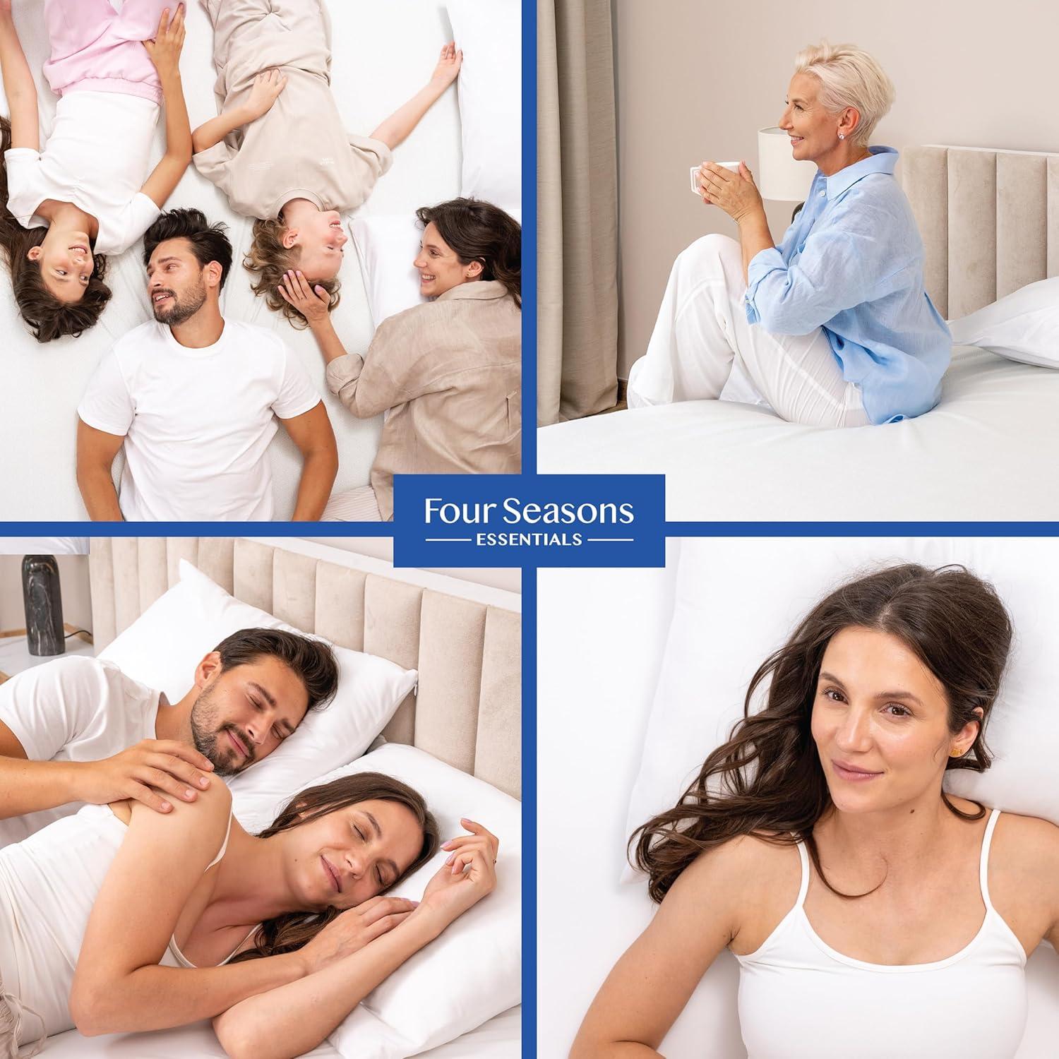 Protectores de Almohadas Queen Four Seasons Essentials - Juego de 2 Impermeables Hipoalergénicos