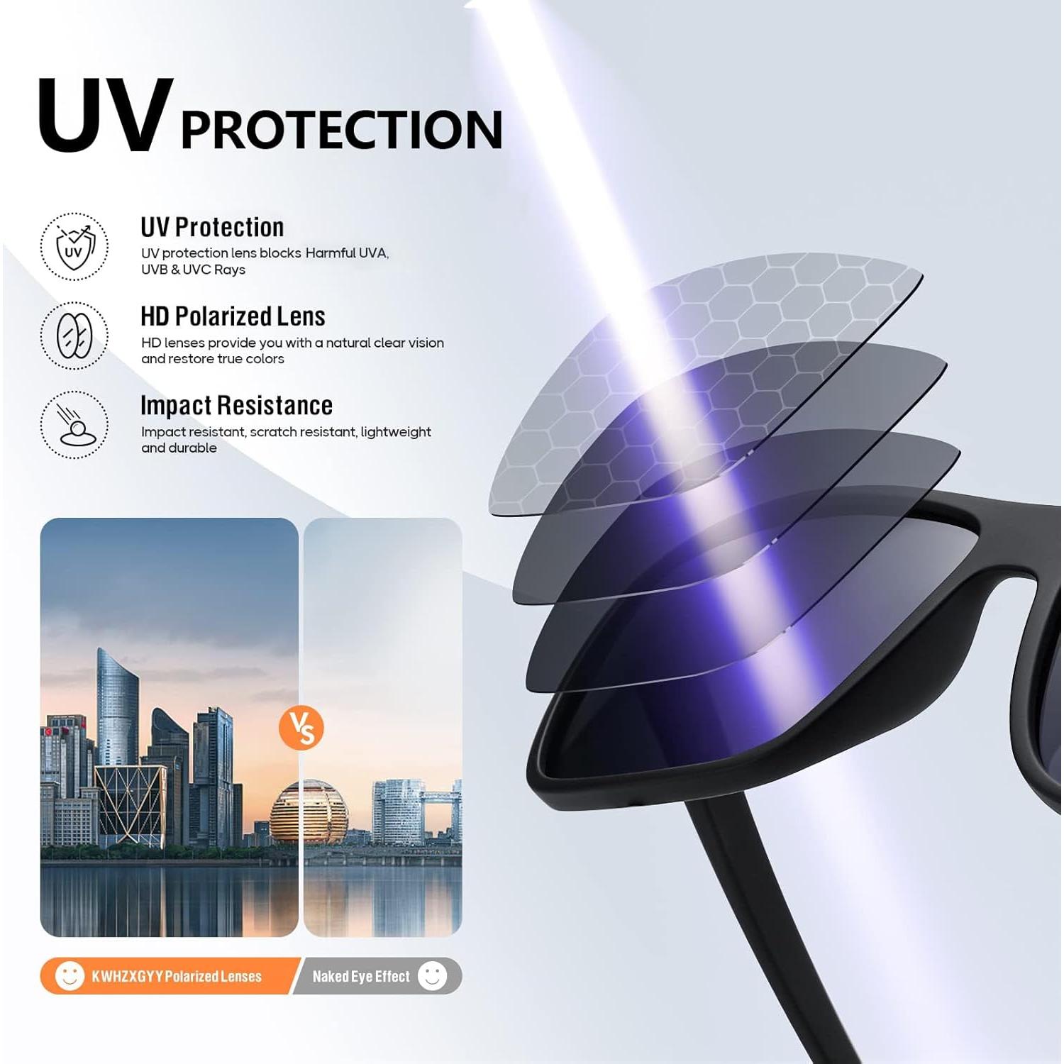 Gafas de sol polarizadas KWHZXGYY retro UV unisex