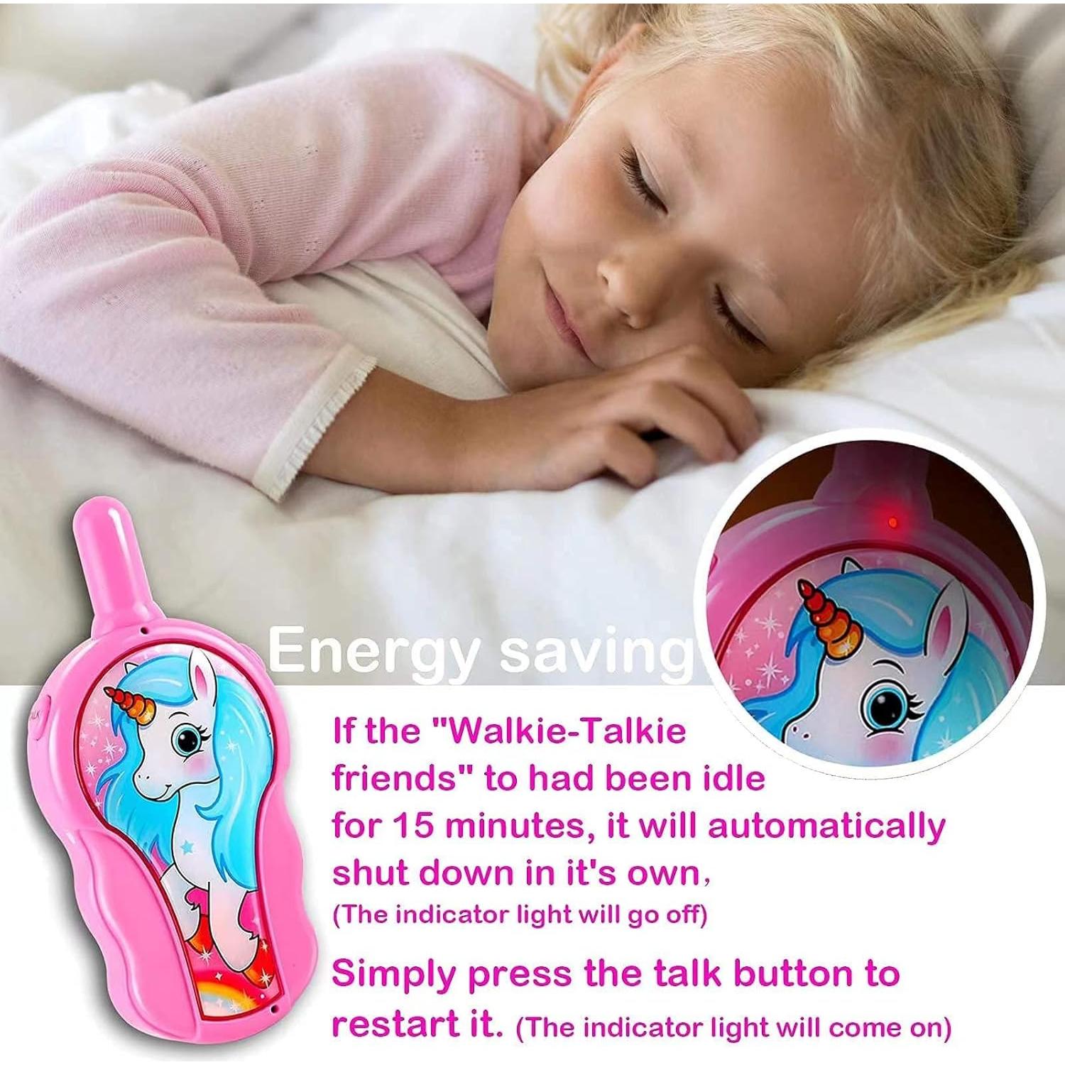 Walkie Talkies Ebuild Unicornio Rosa 2 Piezas para Niños
