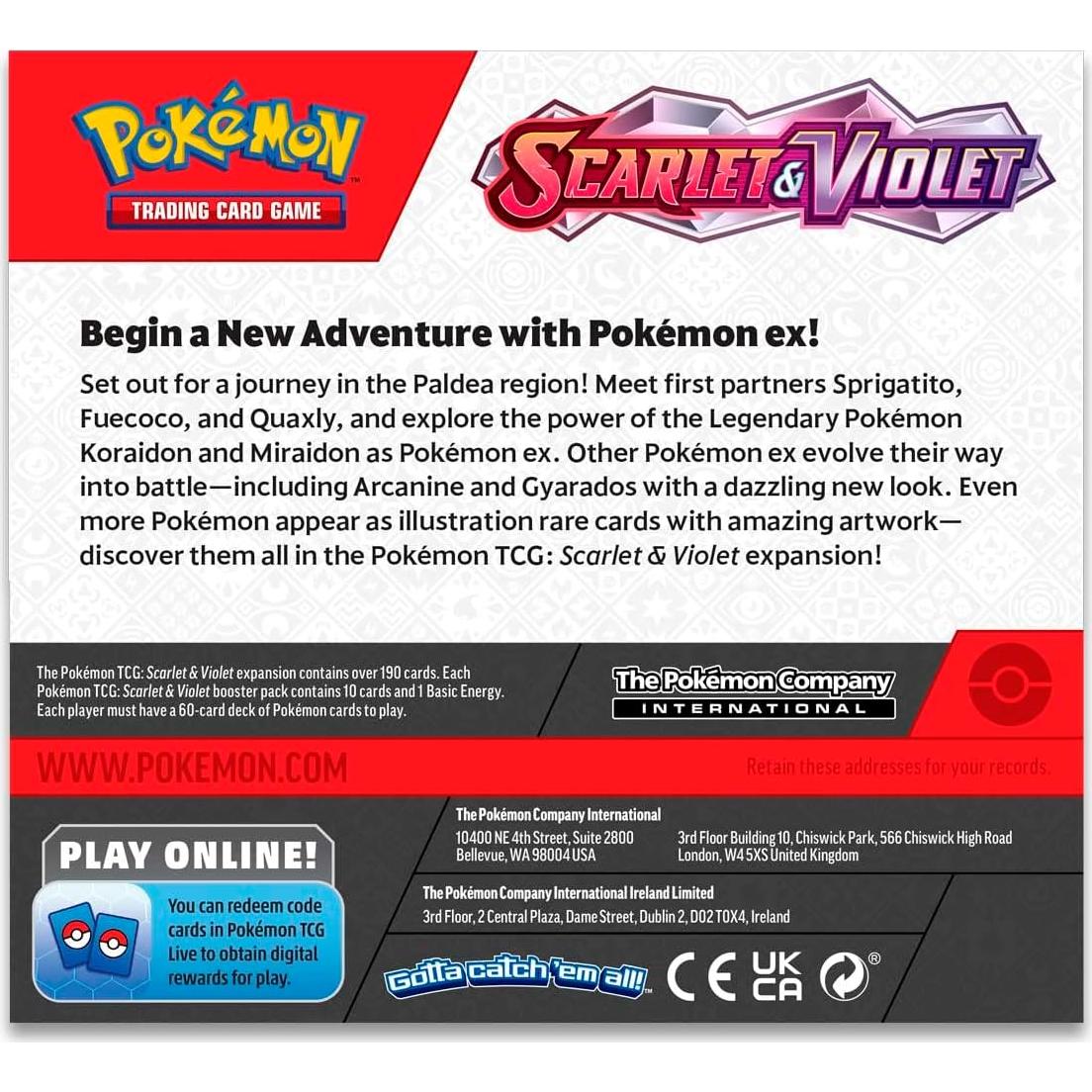 Pokémon TCG: Caja de Exhibición Scarlet y Violet 36 Paquetes