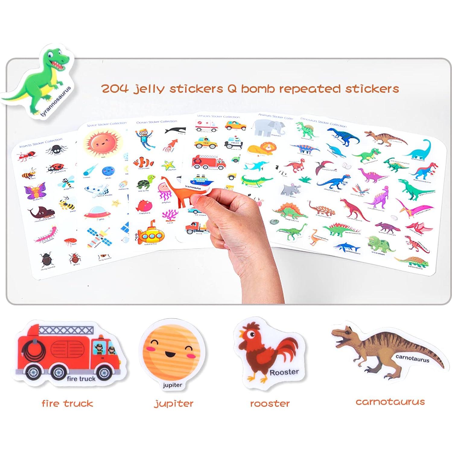 Paquete de 6 Libros de Pegatinas Reutilizables MIKNEKE