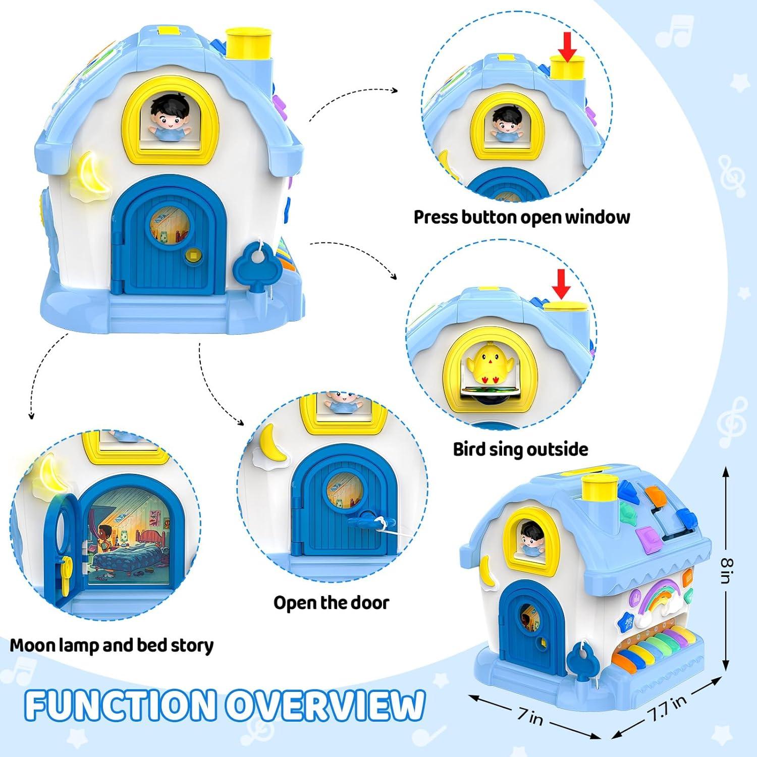 Casa Musical Educativa Montessori Fidecexv 12-en-1 Azul